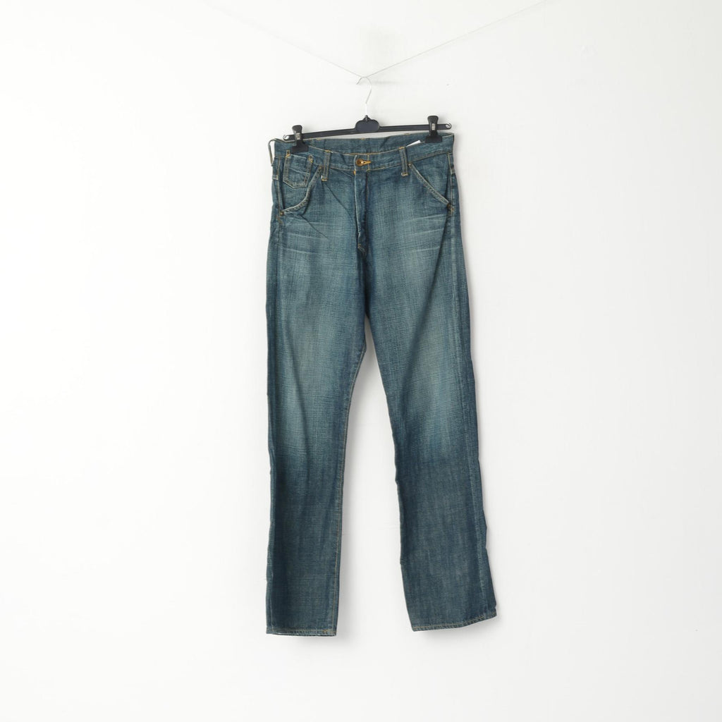 G-STAR RAW Homme W 31 L 36 Pantalon Jeans Coton Vert Bleu Pantalon Droit Denim