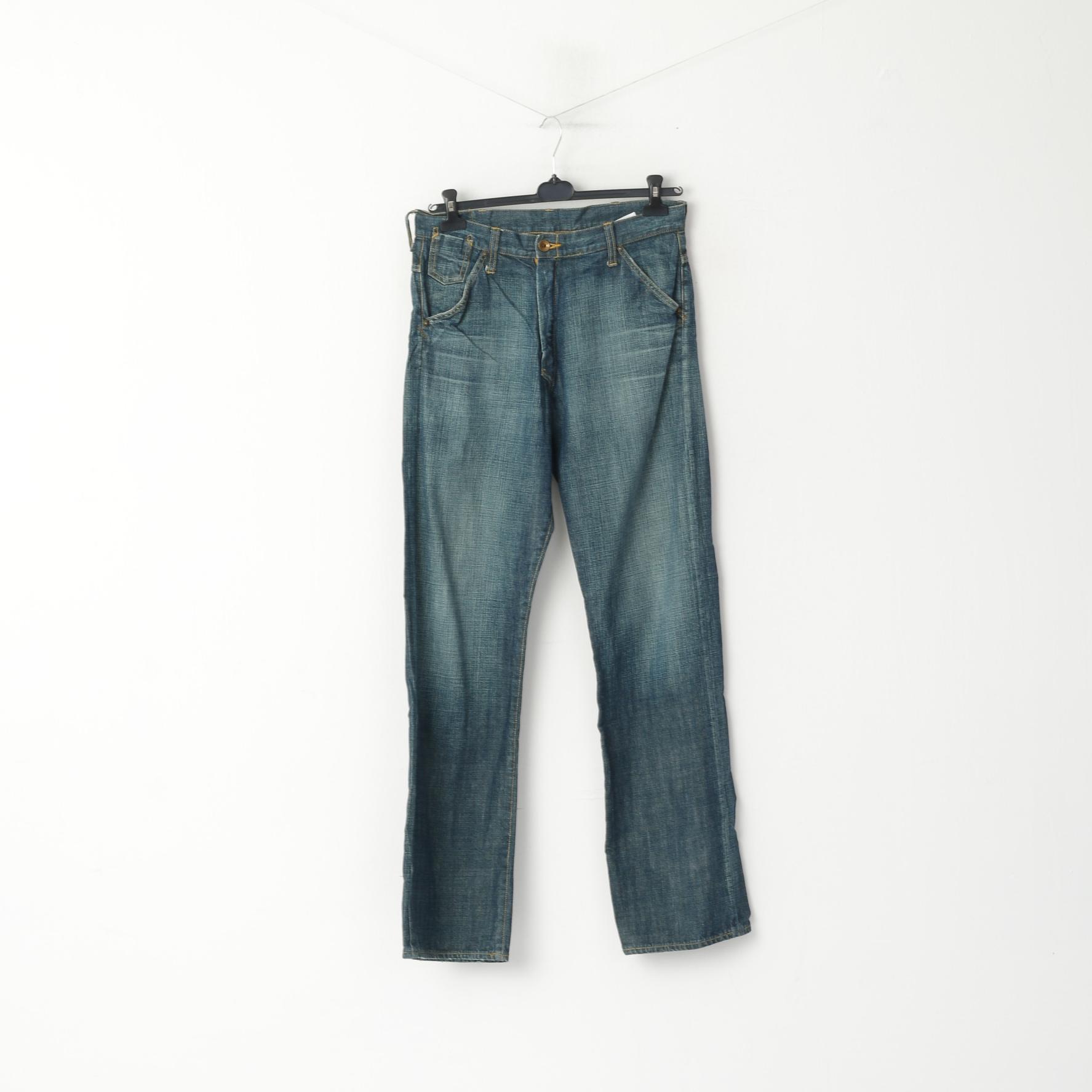 G-STAR RAW Homme W 31 L 36 Pantalon Jeans Coton Vert Bleu Pantalon Droit Denim