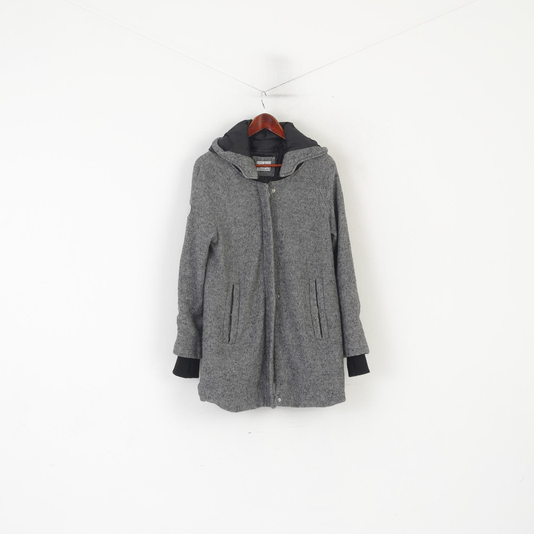 Kangourous femmes 14 40 M manteau gris fermeture éclair complète à capuche doublé haut de Sport classique