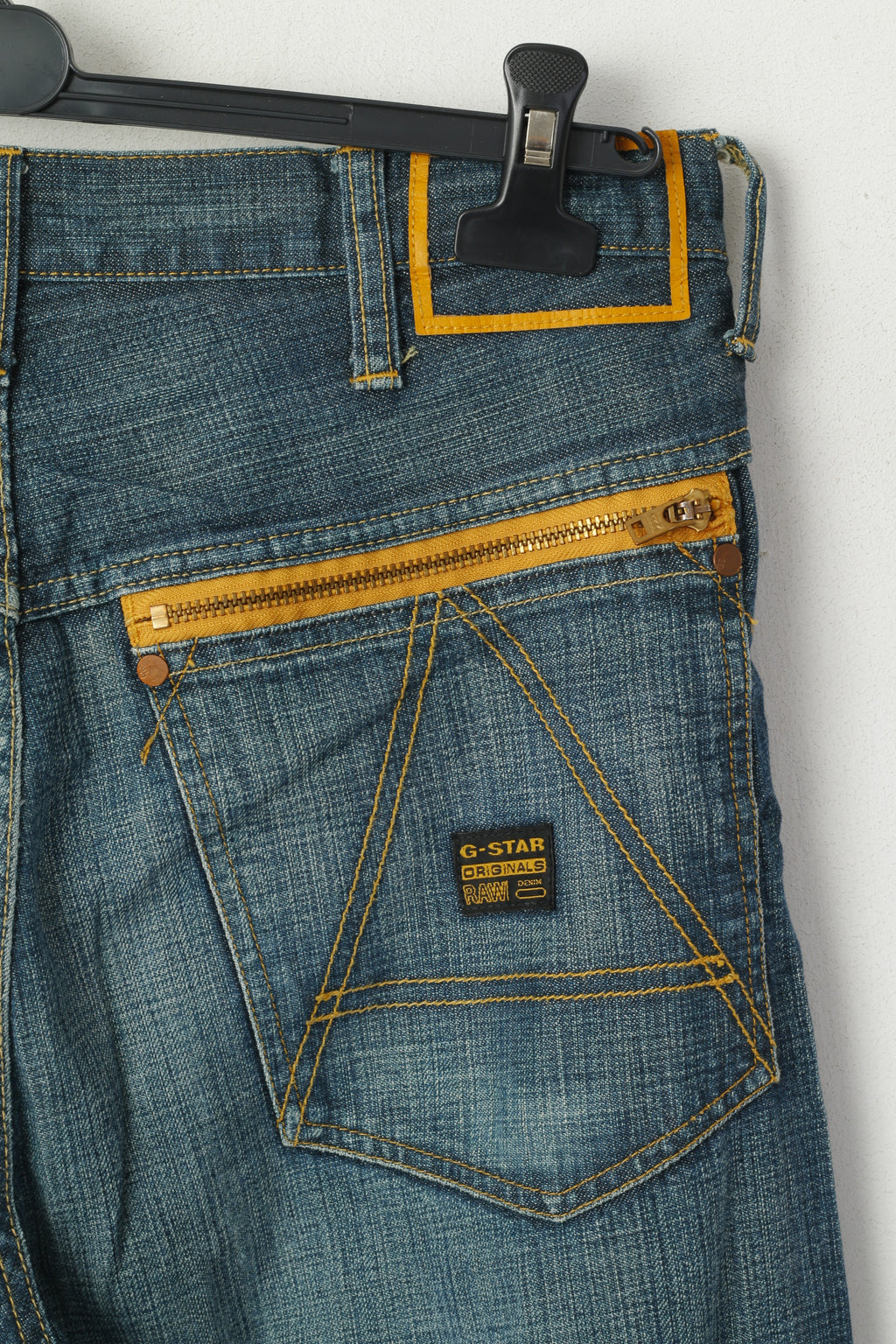 G-STAR RAW Homme W 31 L 36 Pantalon Jeans Coton Vert Bleu Pantalon Droit Denim