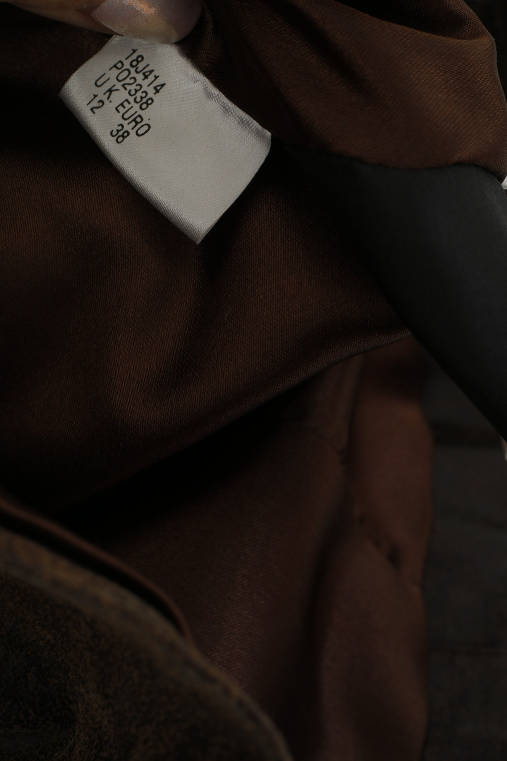 Detail Women 12 38 M Jacket Brown Leather Vintage Single Breasted Blazer