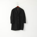 Cappotto vintage da uomo 58 48 XL color carbone misto lana e cashmere monopetto classico