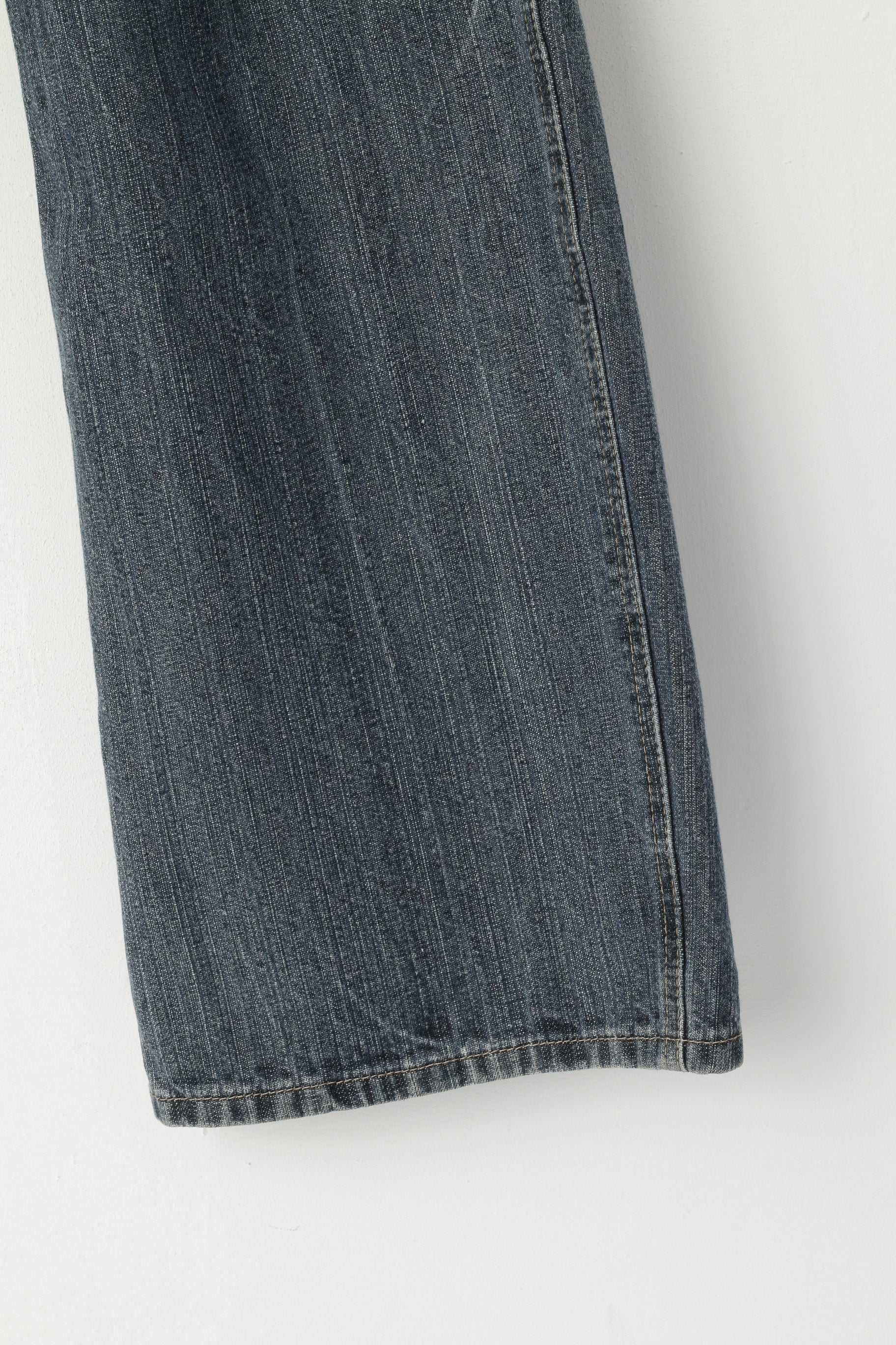 Wrangler Men W 31 L 31 Jeans Trousers Navy Cotton Denim Vintage Straight Pants