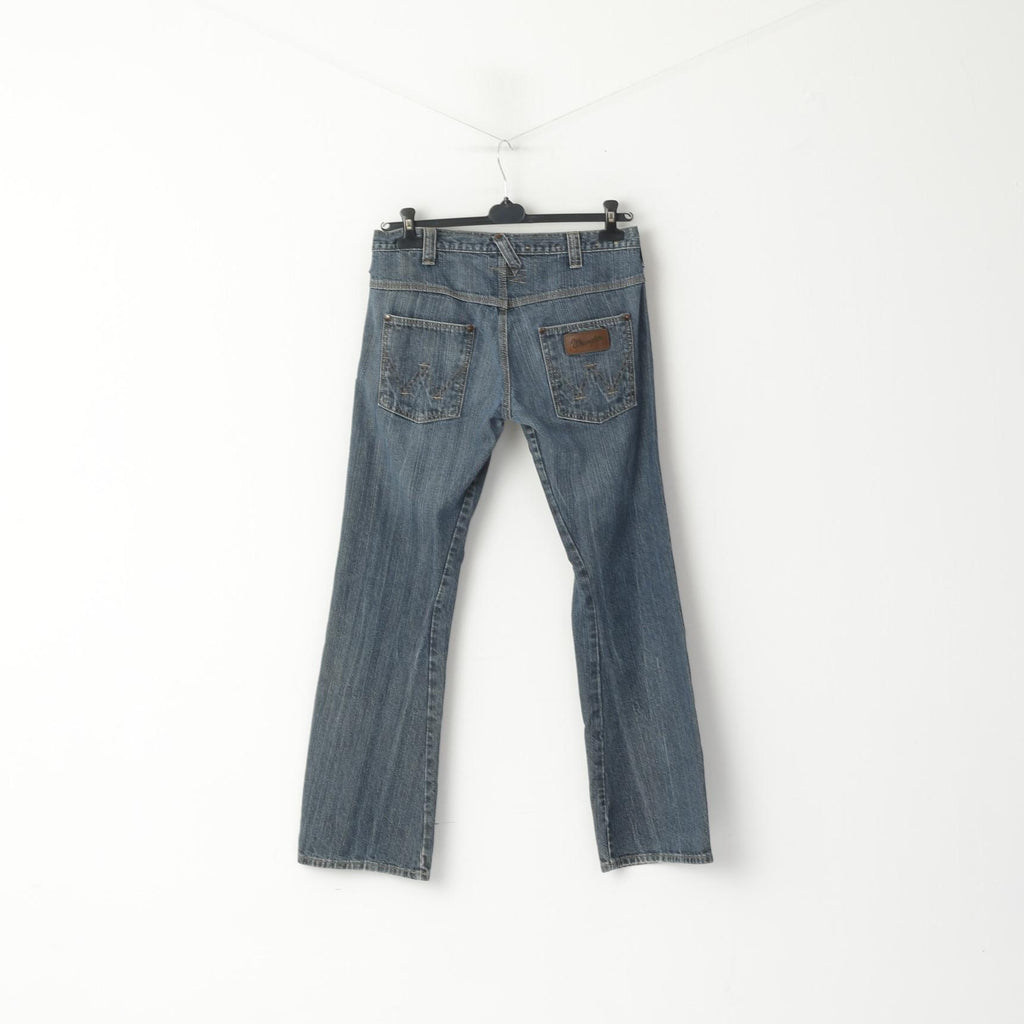 Wrangler Men W 31 L 31 Jeans Trousers Navy Cotton Denim Vintage Straight Pants