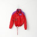 Maier Hommes 48 S Veste de Ski Rouge Vintage Nylon Imperméable Rembourré Mouvement Unisexe Haut
