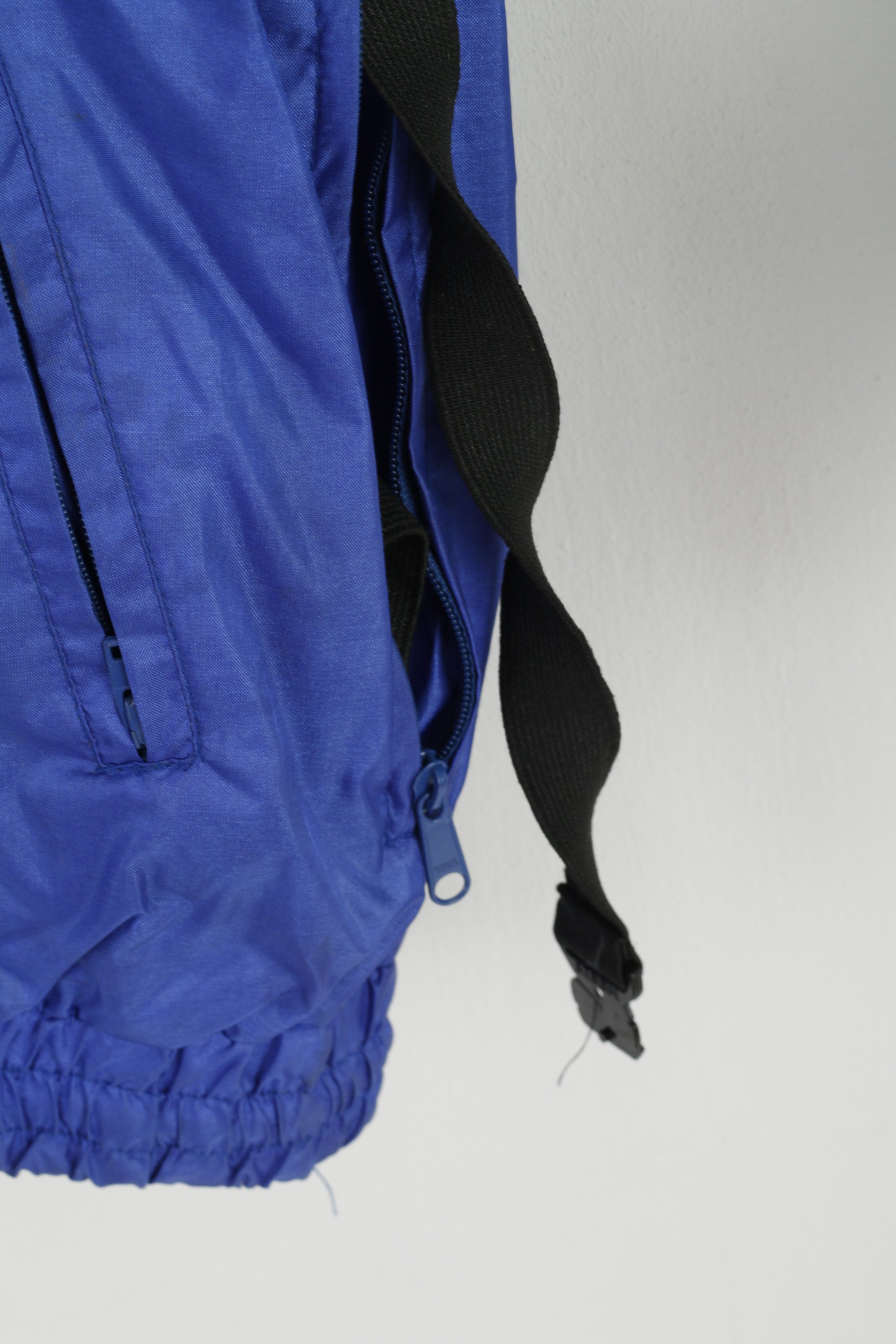 ACCI Men L Rain Jacket Green Shiny Nylon Waterproof Hidden Hood Pullover Festival Top