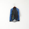 Jeantex Hommes M Veste De Cyclisme Bleu Vintage Racing Team Rembourré Sportswear Top