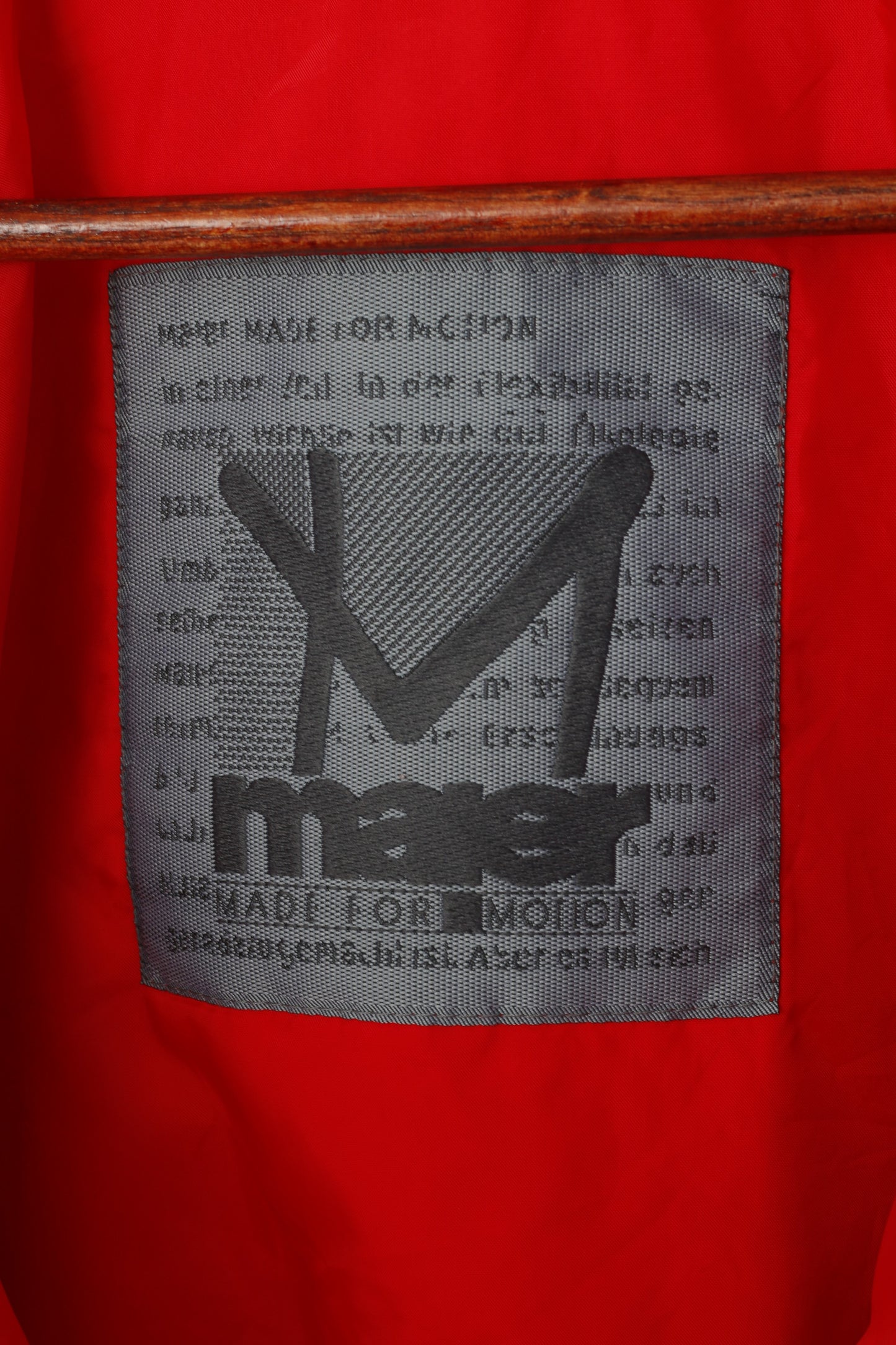 Maier Men 48 S Ski Jacket Red Vintage Nylon Waterproof Padded Motion Unisex Top