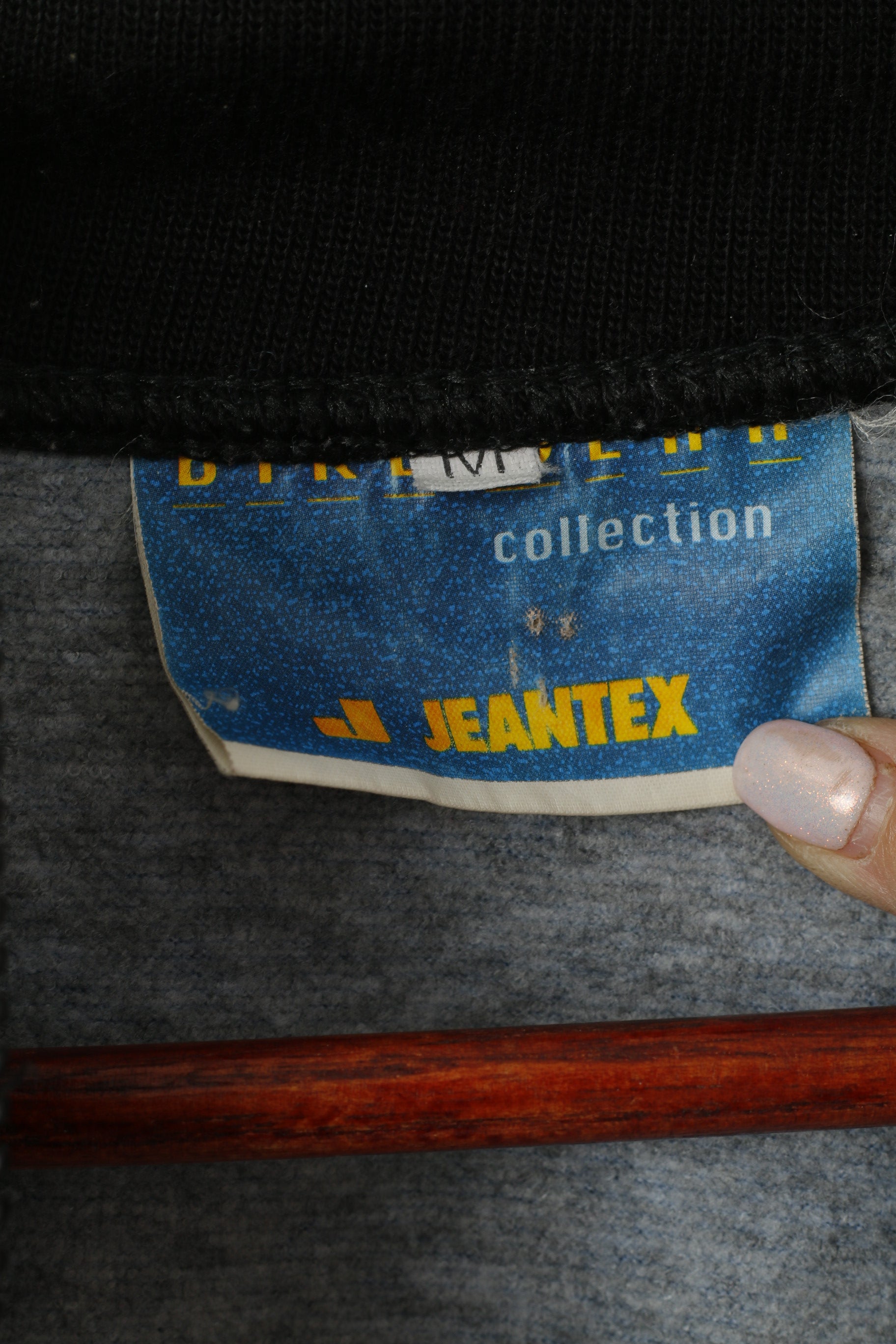 Jeantex Men M Cycling Jacket Blue Vintage Racing Team Padded Sportswear Top