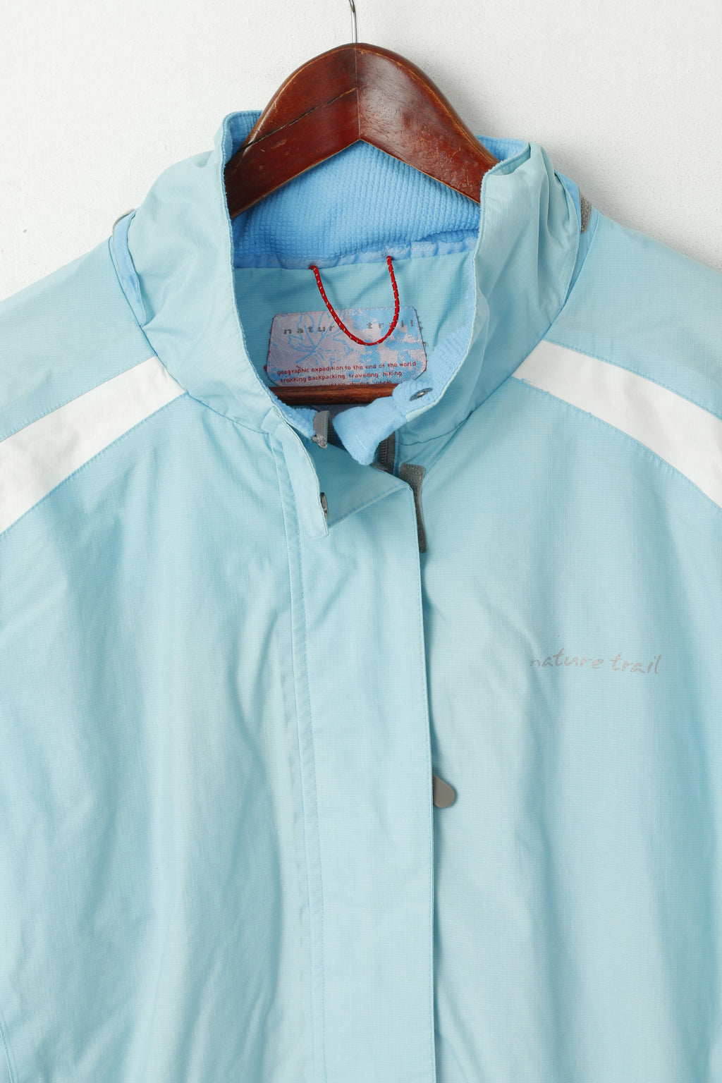 TCM Nature Trail Women 14/16 L Jacket Light Blue Lightweight Nylon Outdoor Top