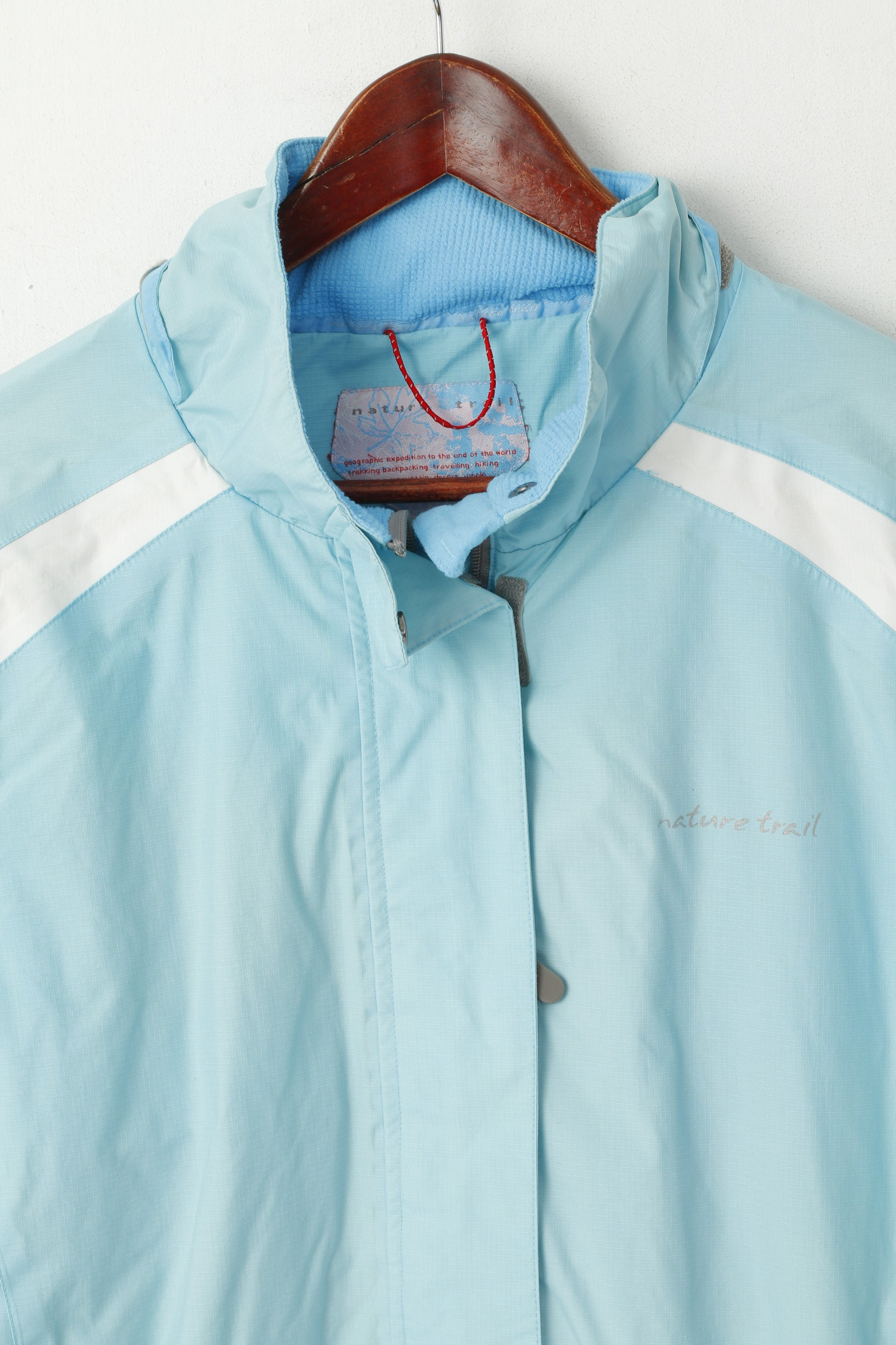 TCM Nature Trail Women 14/16 L Jacket Light Blue Lightweight Nylon Outdoor Top