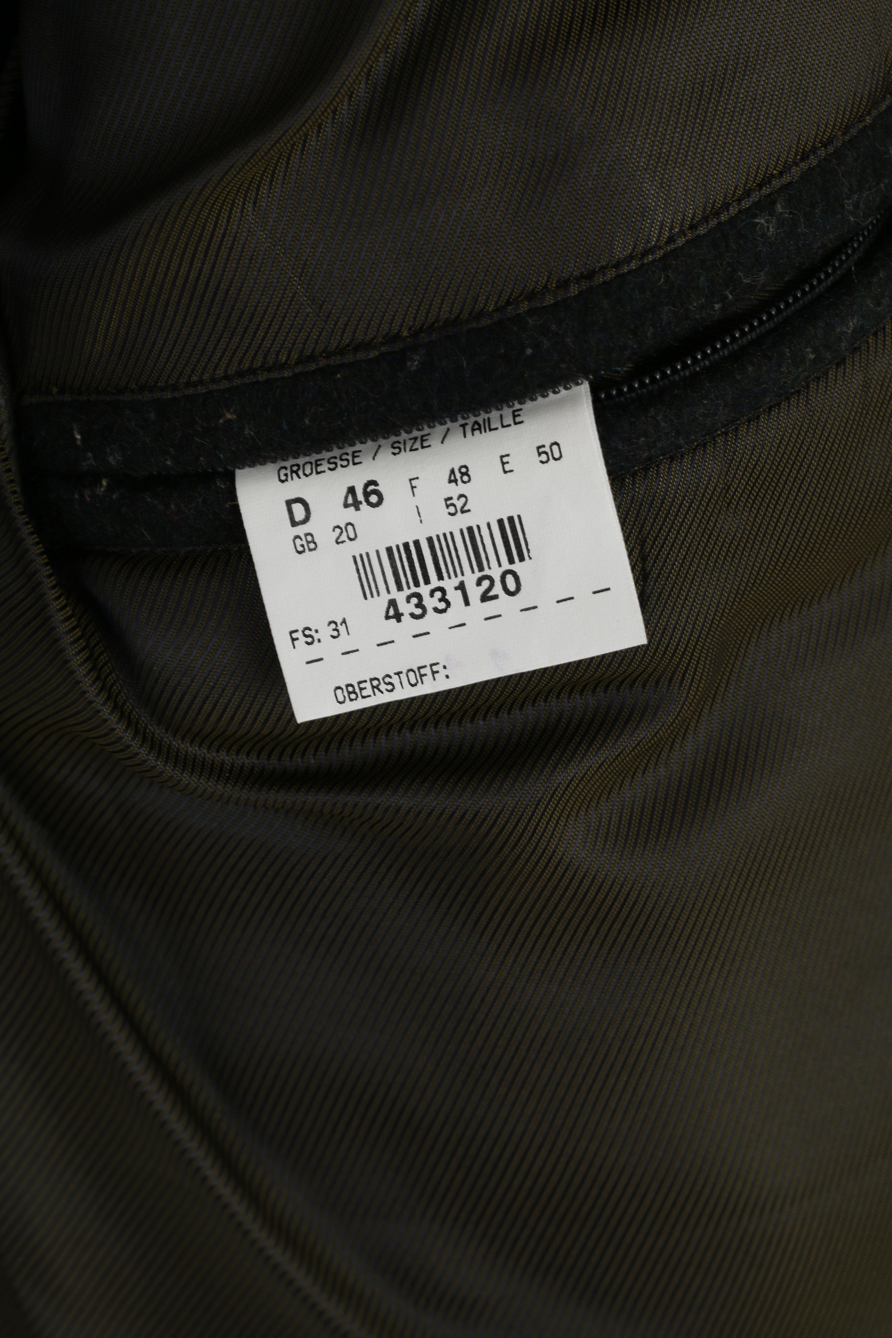 BARONIA VON GOLLAS Donna 20 46 Cappotto Verde Scuro Lana Toscana Loden Italia Top