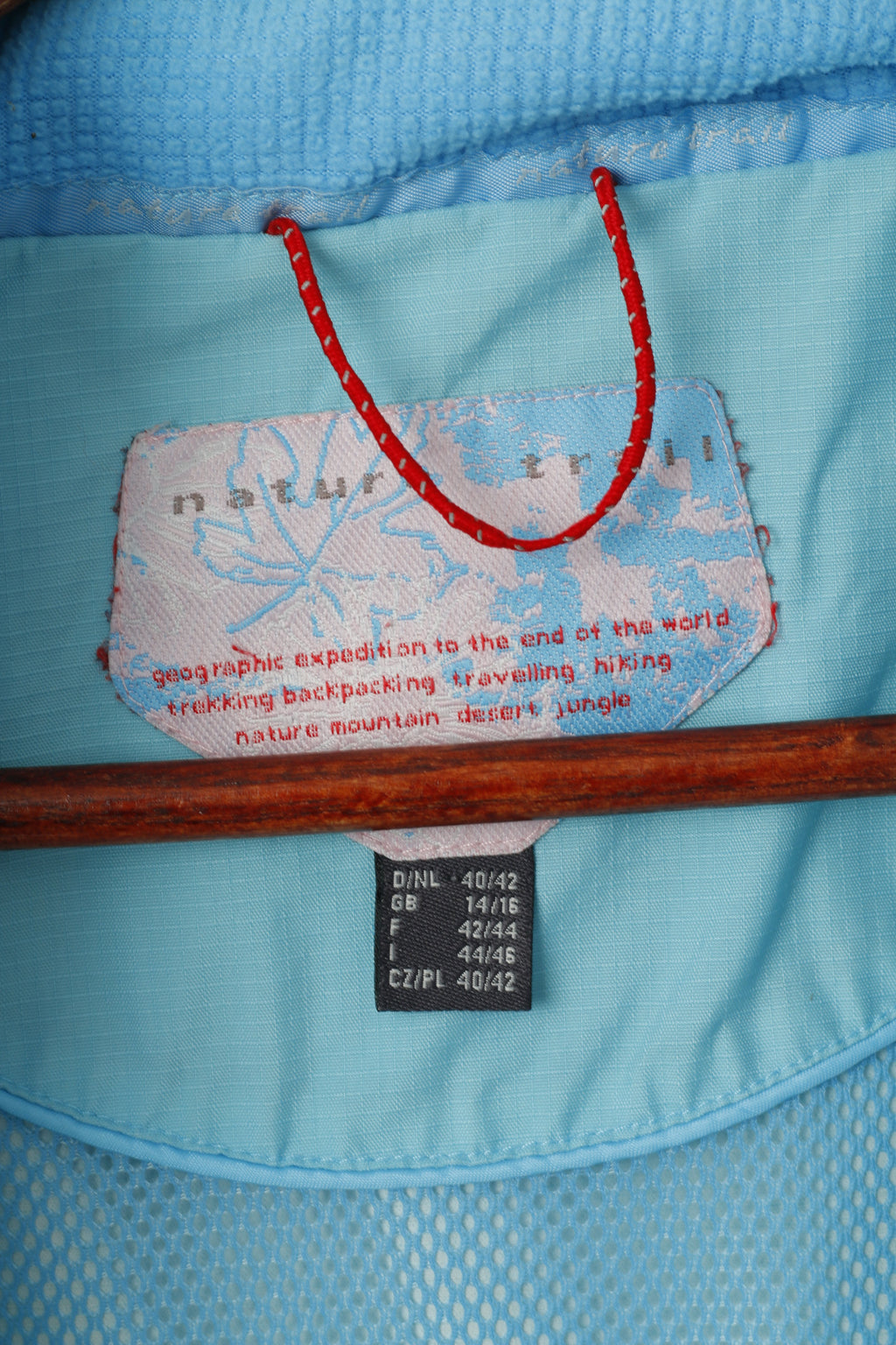 TCM Nature Trail Women 14/16 L Jacket Light Blue Lightweight Nylon Outdoor Top