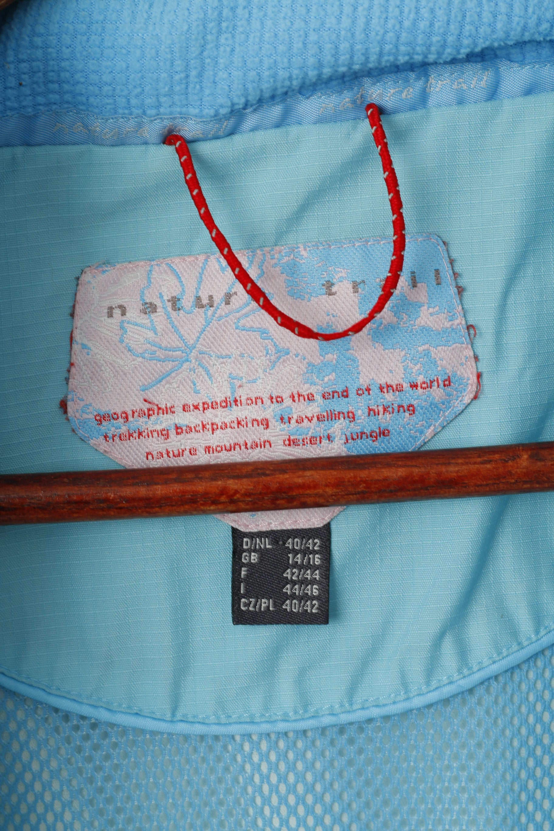 TCM Nature Trail Women 14/16 L Jacket Light Blue Lightweight Nylon Outdoor Top