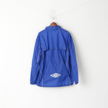 Umbro Men XL Jacket Blue Nylon TUIL Tromsdalen Football Rainproof Training Top