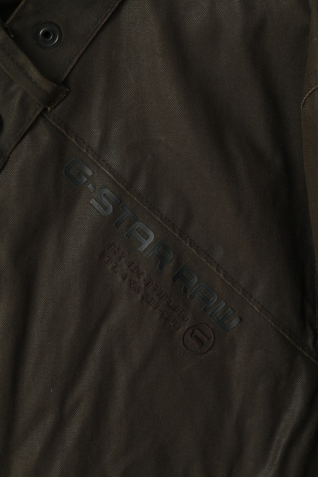 G-STAR RAW Men XXL (XL) Jacket Brown Wax Cotton Hooded Zip Up Astron Parka Top