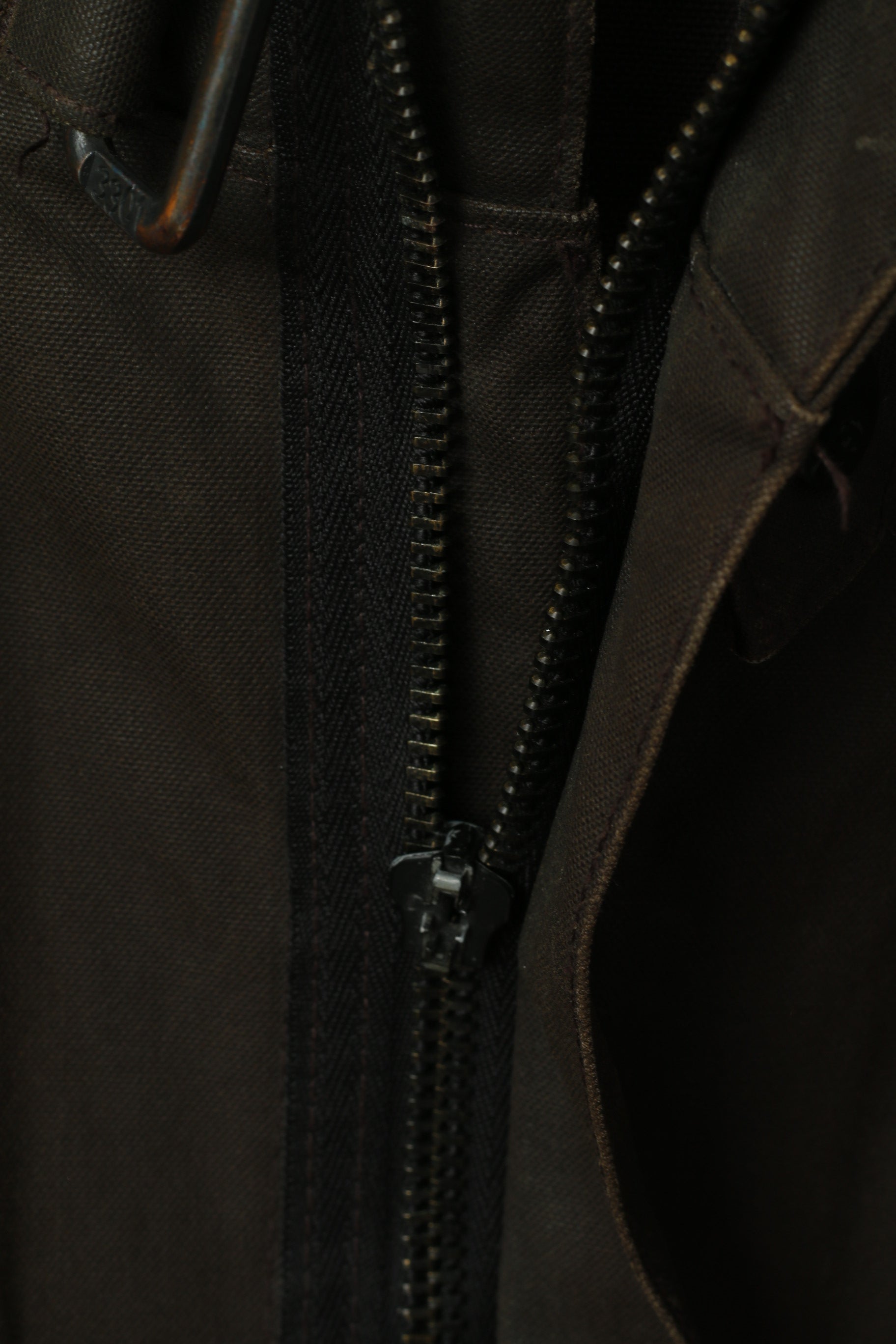 G-STAR RAW Men XXL (XL) Jacket Brown Wax Cotton Hooded Zip Up Astron Parka Top