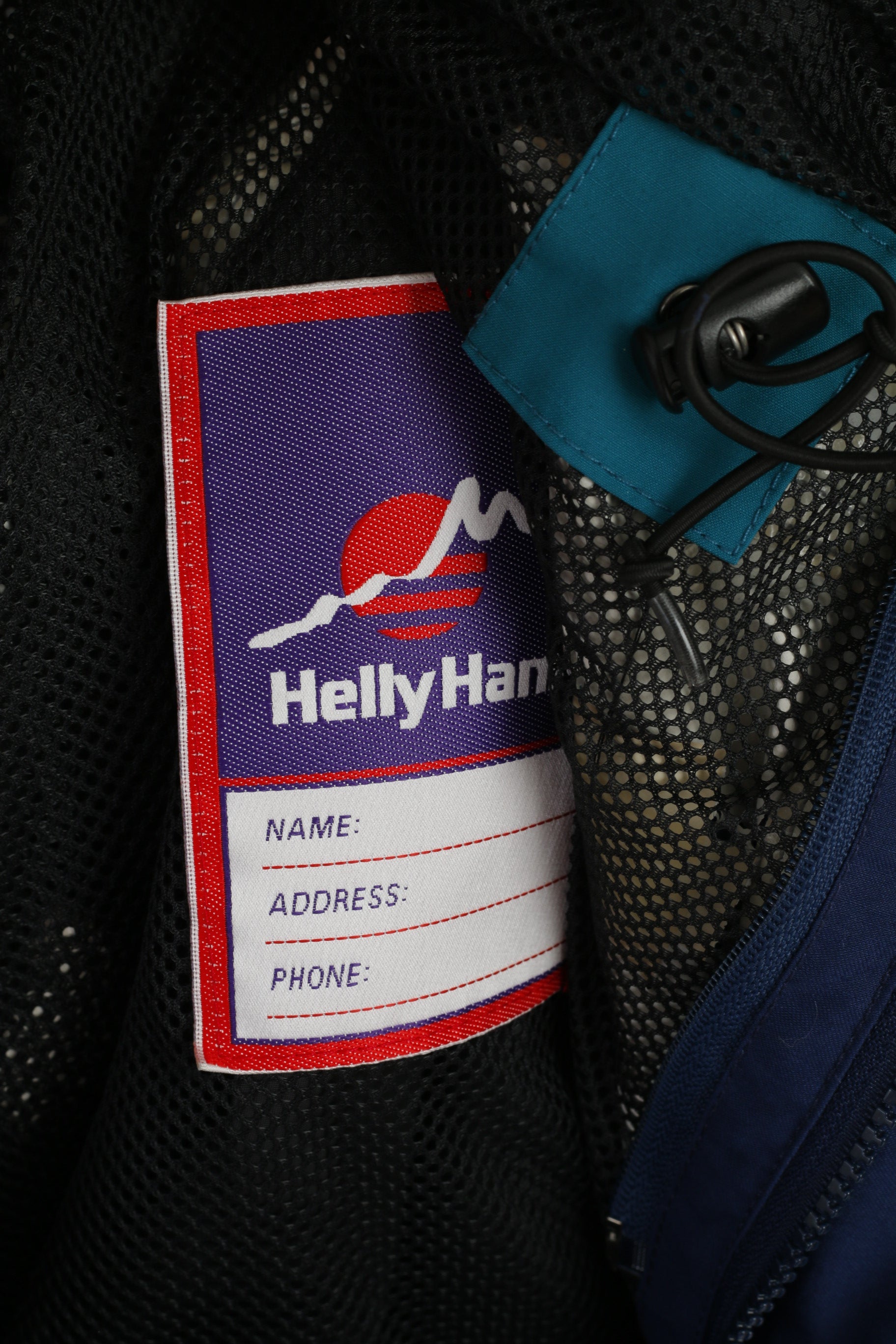 Helly Hansen Men M Jacket Green Navy Waterproof Nylon Full Zipper Outdoor Top
