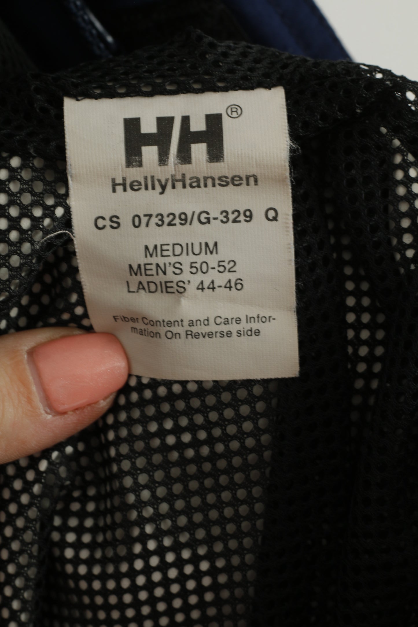 Helly Hansen Men M Jacket Green Navy Waterproof Nylon Full Zipper Outdoor Top