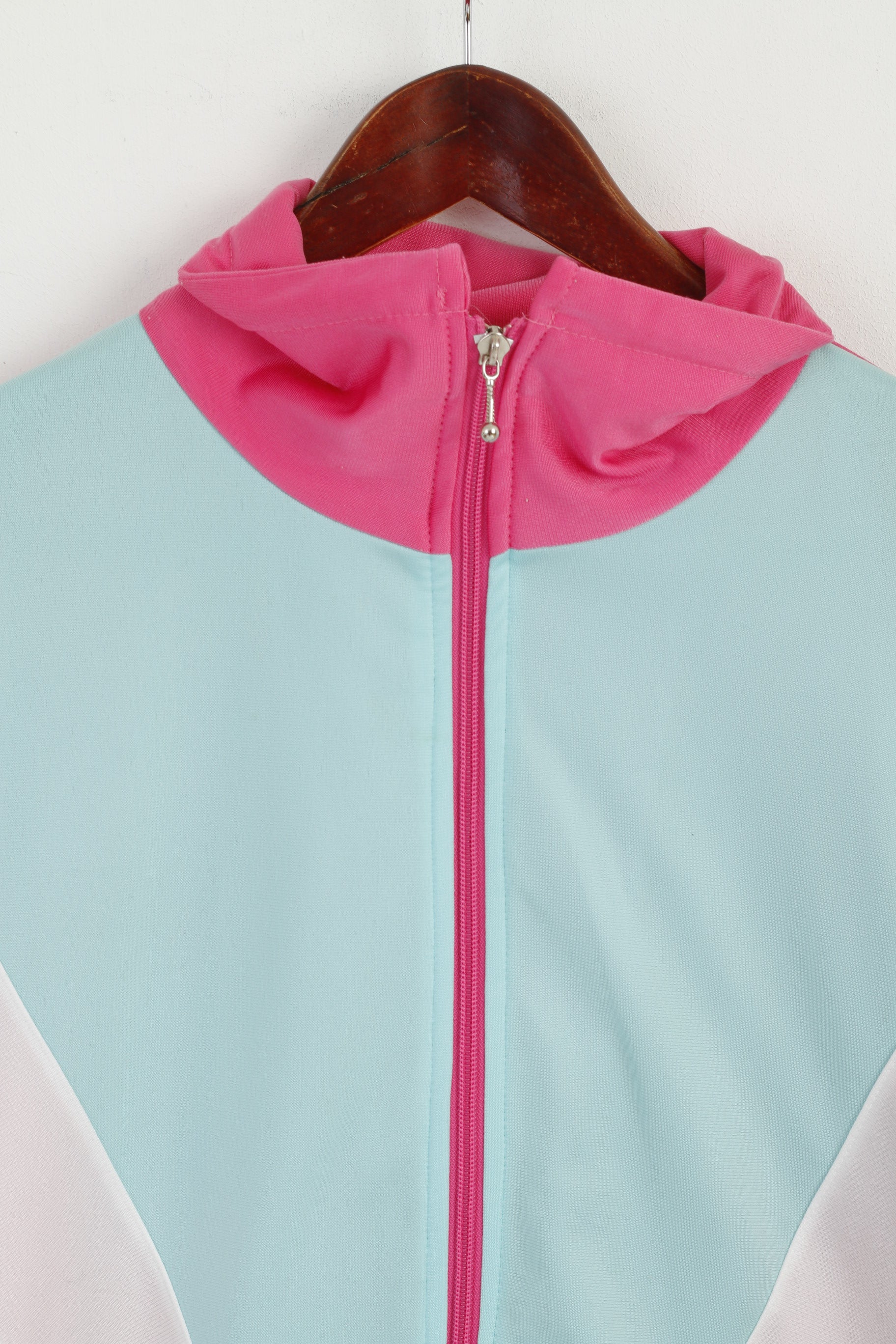 Sweat-shirt Vintage pour femmes, rose menthe, fermeture éclair complète, haut de survêtement Oldschool brillant