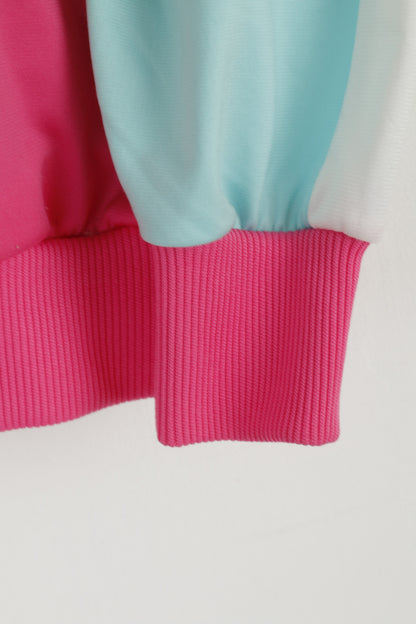 Sweat-shirt Vintage pour femmes, rose menthe, fermeture éclair complète, haut de survêtement Oldschool brillant