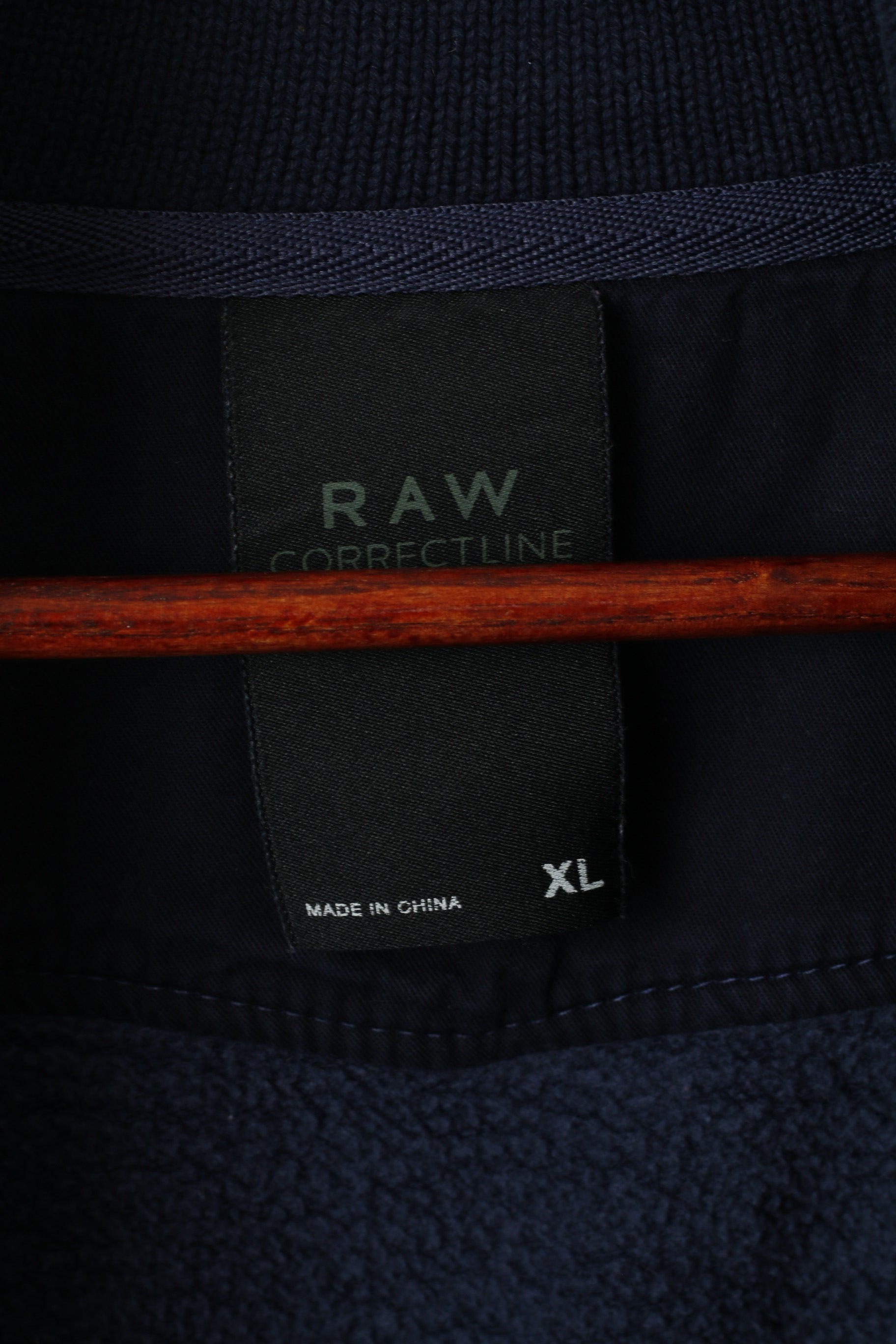 Felpa Raw Correctline di G-Star Men XL (L) Felpa in cotone blu scuro con cerniera intera