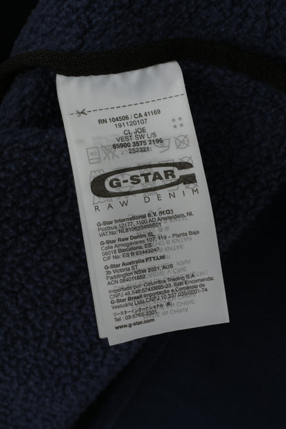 Raw Correctline by G-Star Men XL (L) Sweatshirt Navy Cotton Jumper Full Zipper Top