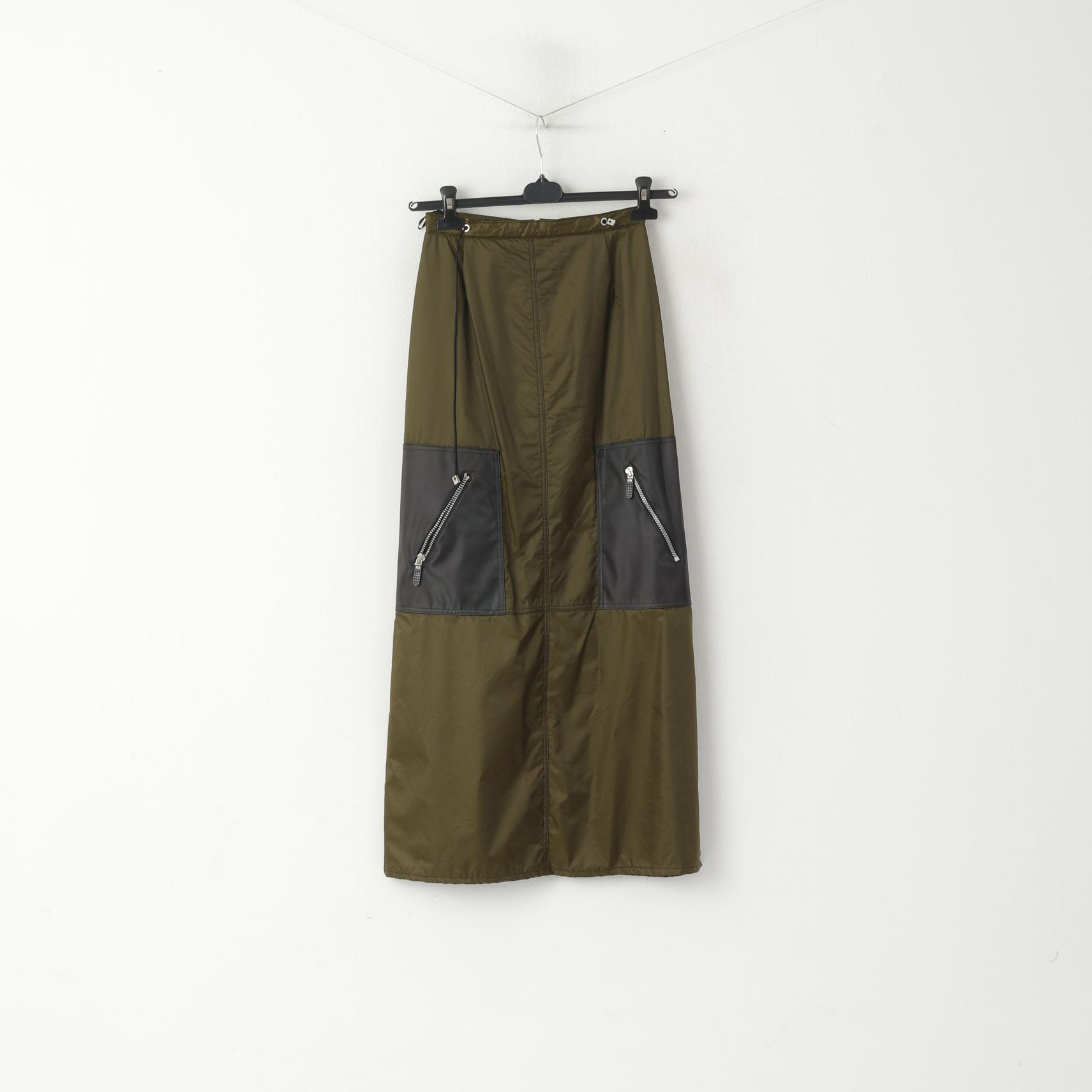 Nienhaus & Lotz  Womens 36 10 S Jacket And Skirt Set Khaki Viscose Nylon Sport