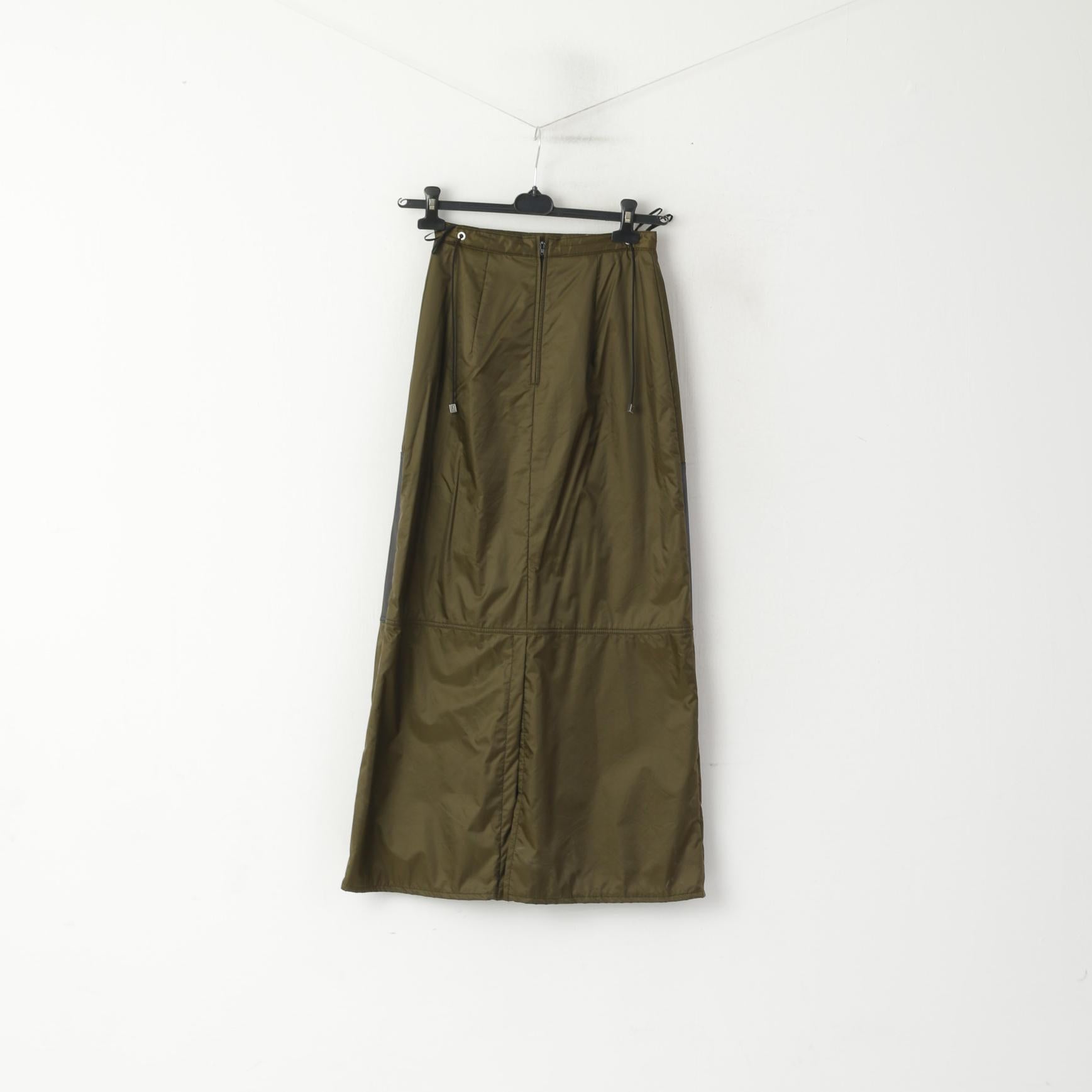 Nienhaus & Lotz  Womens 36 10 S Jacket And Skirt Set Khaki Viscose Nylon Sport