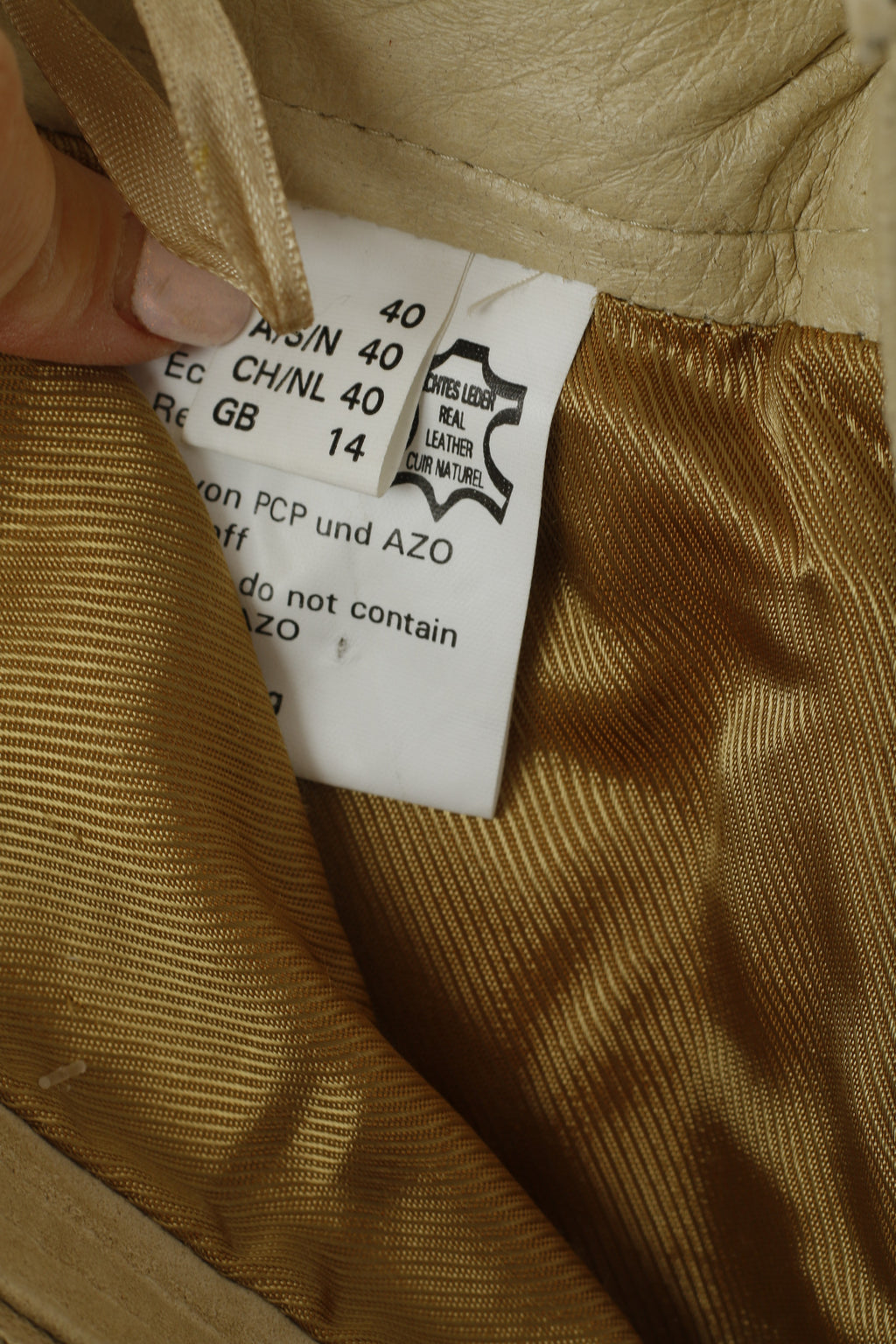 Meico Landhaus Donna 42 M Pantaloni in pelle Pantaloni tirolesi vintage in pelle scamosciata beige