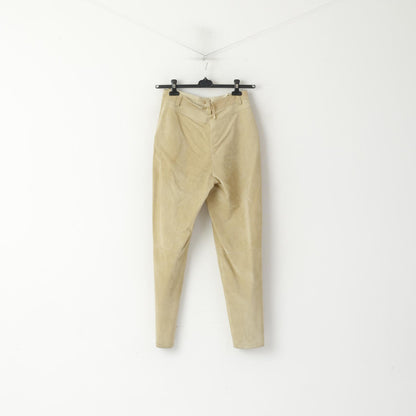 Meico Landhaus Pantalon en Cuir Femme 42 M Pantalon Tyrol Vintage en Daim Beige