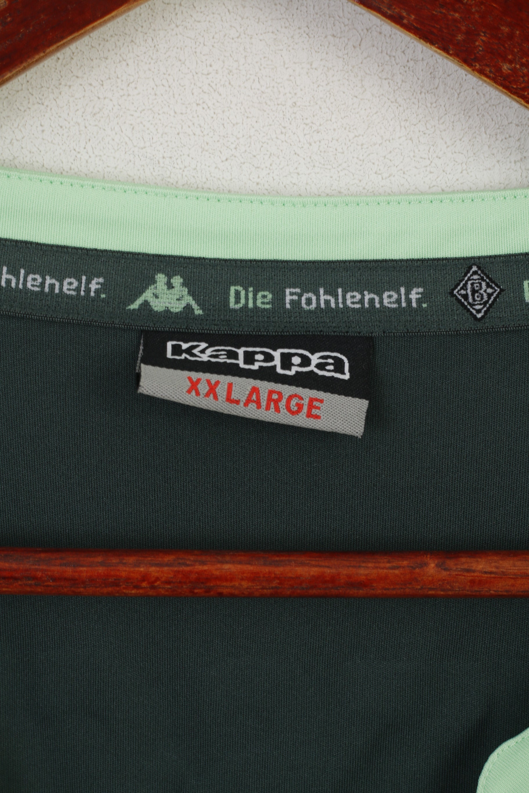 Maglia Kappa Uomo XXL Nera Borussia Monchengladbach #24 Jantschke 2015/2016 Maglia da calcio Top