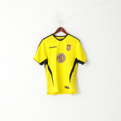 Diadora Youth JXL 14 Age Shirt Jaune Aston Villa Football Club Jersey Haut de Sport