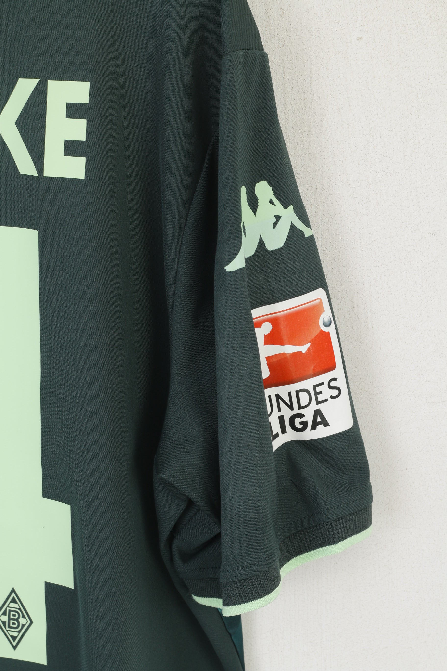 Maglia Kappa Uomo XXL Nera Borussia Monchengladbach #24 Jantschke 2015/2016 Maglia da calcio Top