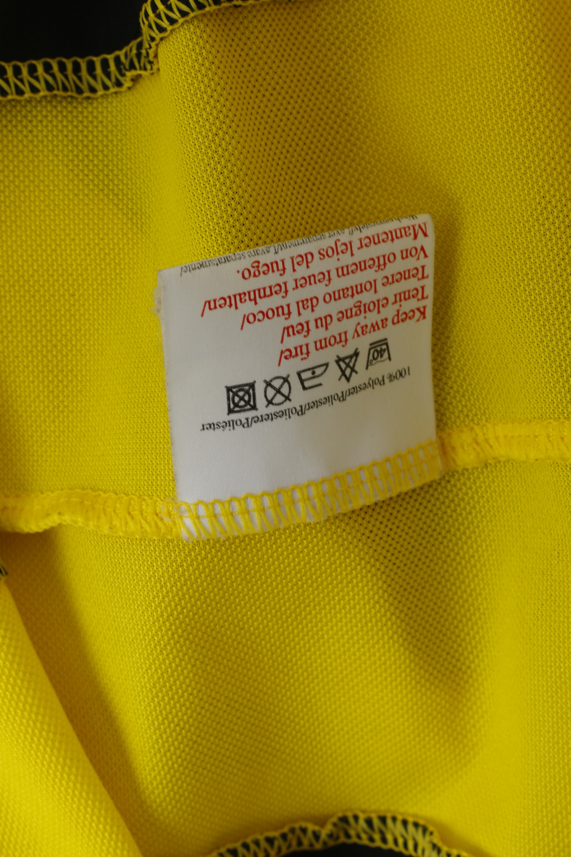 Diadora Youth JXL 14 Age Shirt Yellow Aston Villa Football Club Jersey Sport Top