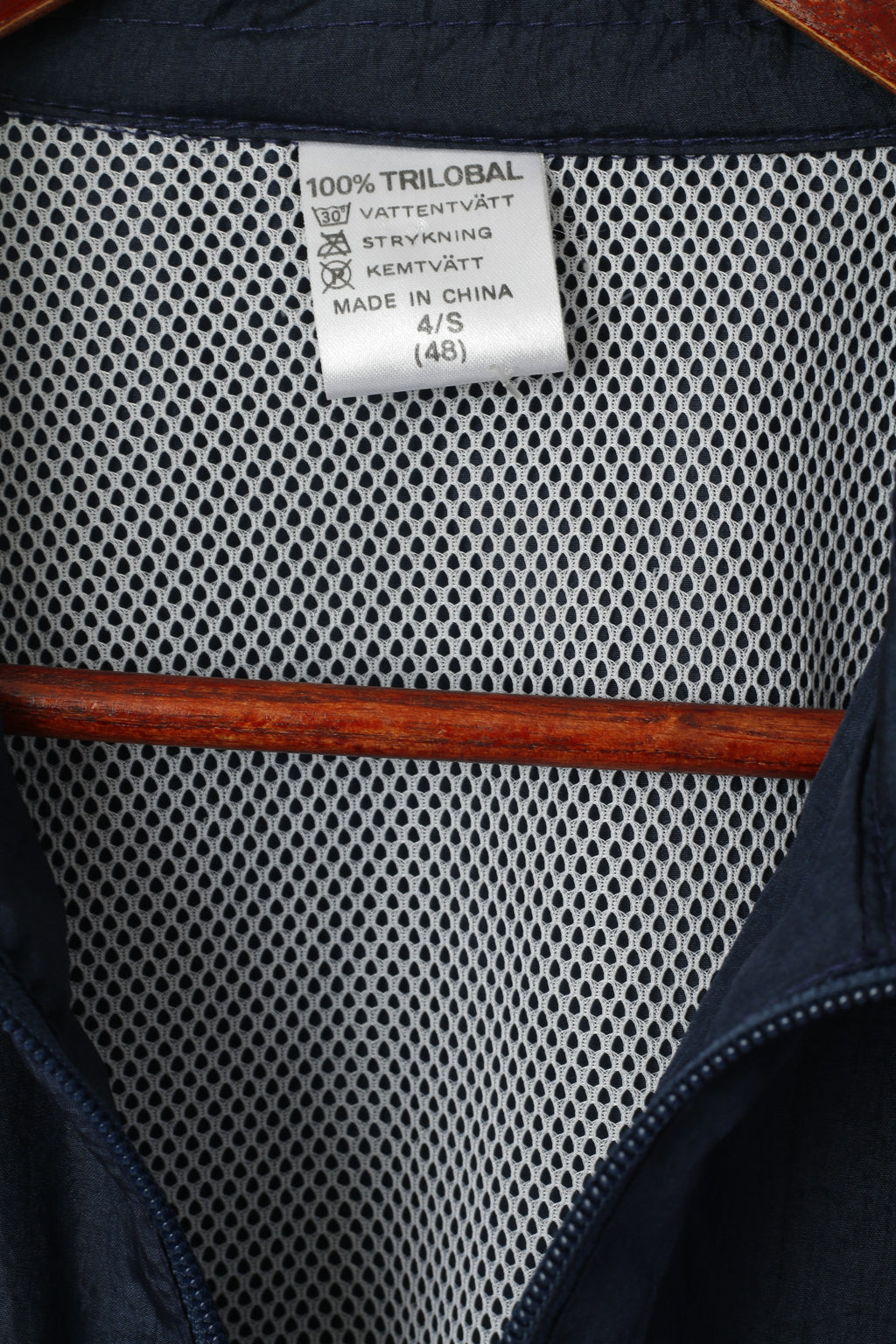 Giacca SUB 4 da uomo, blu scuro, vintage, riflettente, trilobato, Walk &amp; Run, top sportivo vecchia scuola