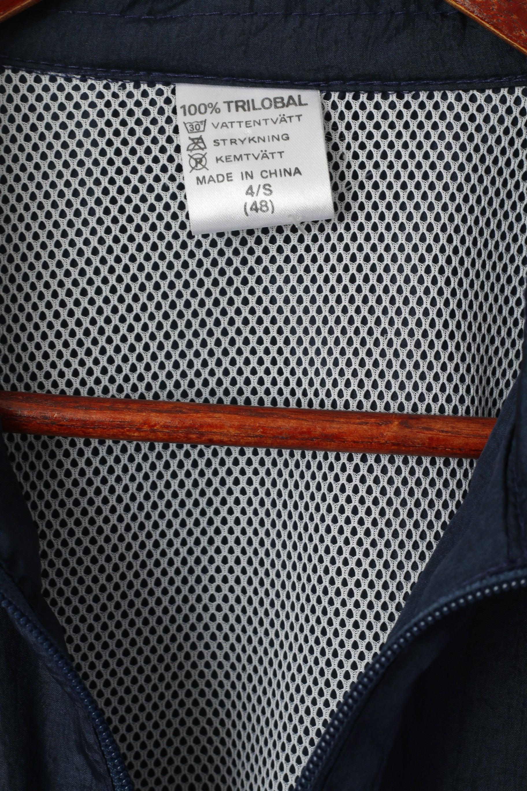 Giacca SUB 4 da uomo, blu scuro, vintage, riflettente, trilobato, Walk &amp; Run, top sportivo vecchia scuola