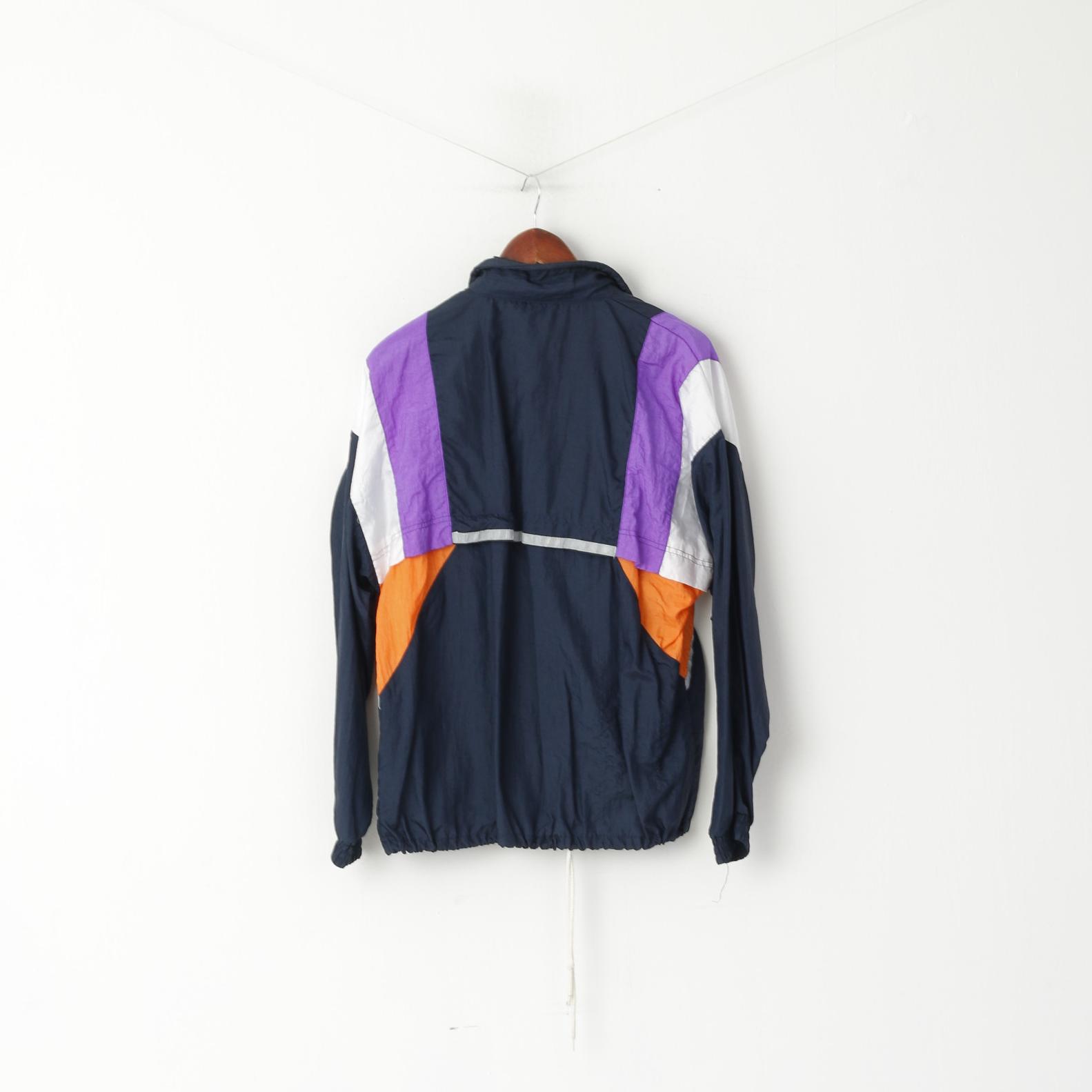 Giacca SUB 4 da uomo, blu scuro, vintage, riflettente, trilobato, Walk &amp; Run, top sportivo vecchia scuola