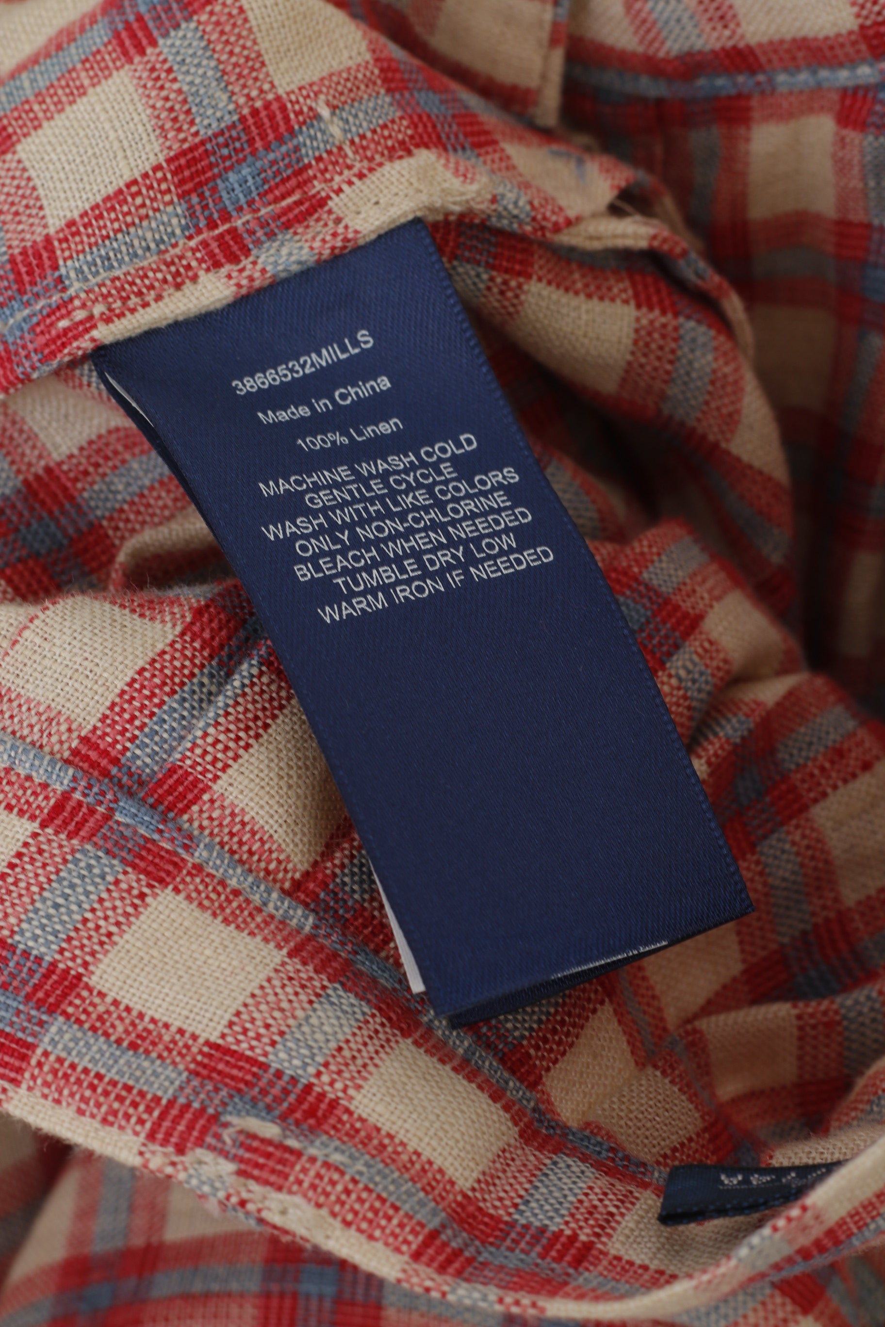 Ralph Lauren Femme 6 S Mini Jupe Beige Rouge Carreaux 100% Lin Boutonné