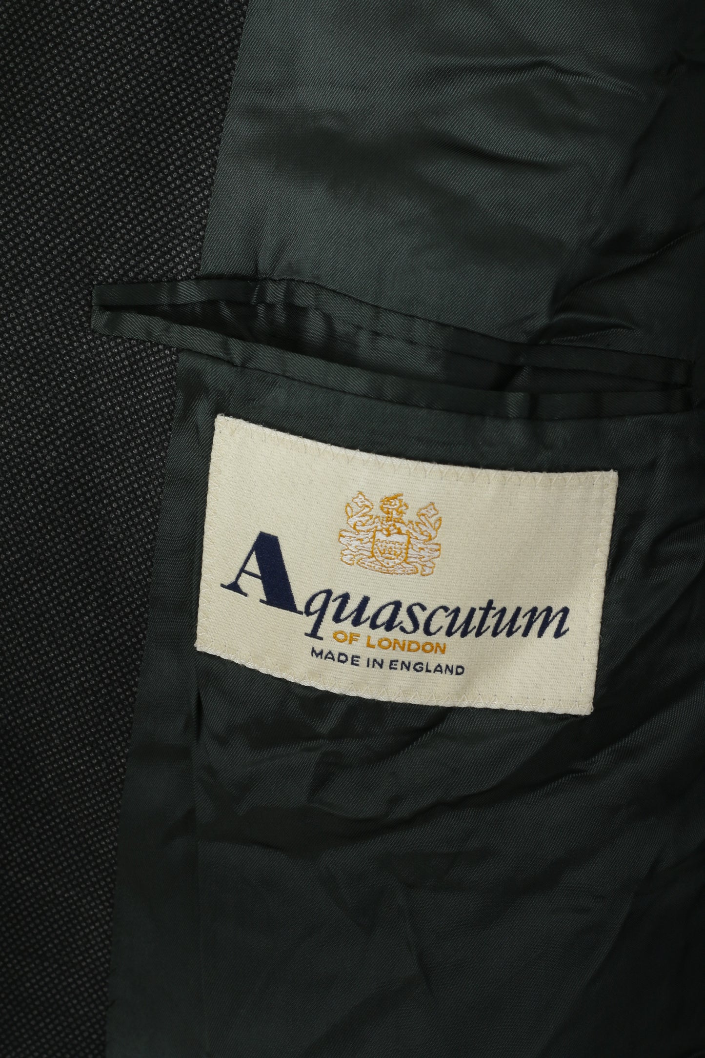 Aquascutum of London Giacca da uomo 44 Blazer color carbone in lana vergine