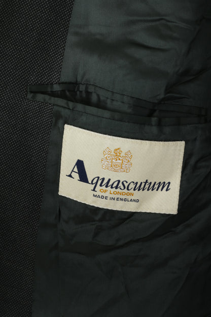 Aquascutum of London Giacca da uomo 44 Blazer color carbone in lana vergine