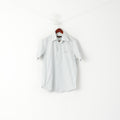 Ben Sherman Men M Casual Shirt White Striped Cotton Detailed Buttons Top