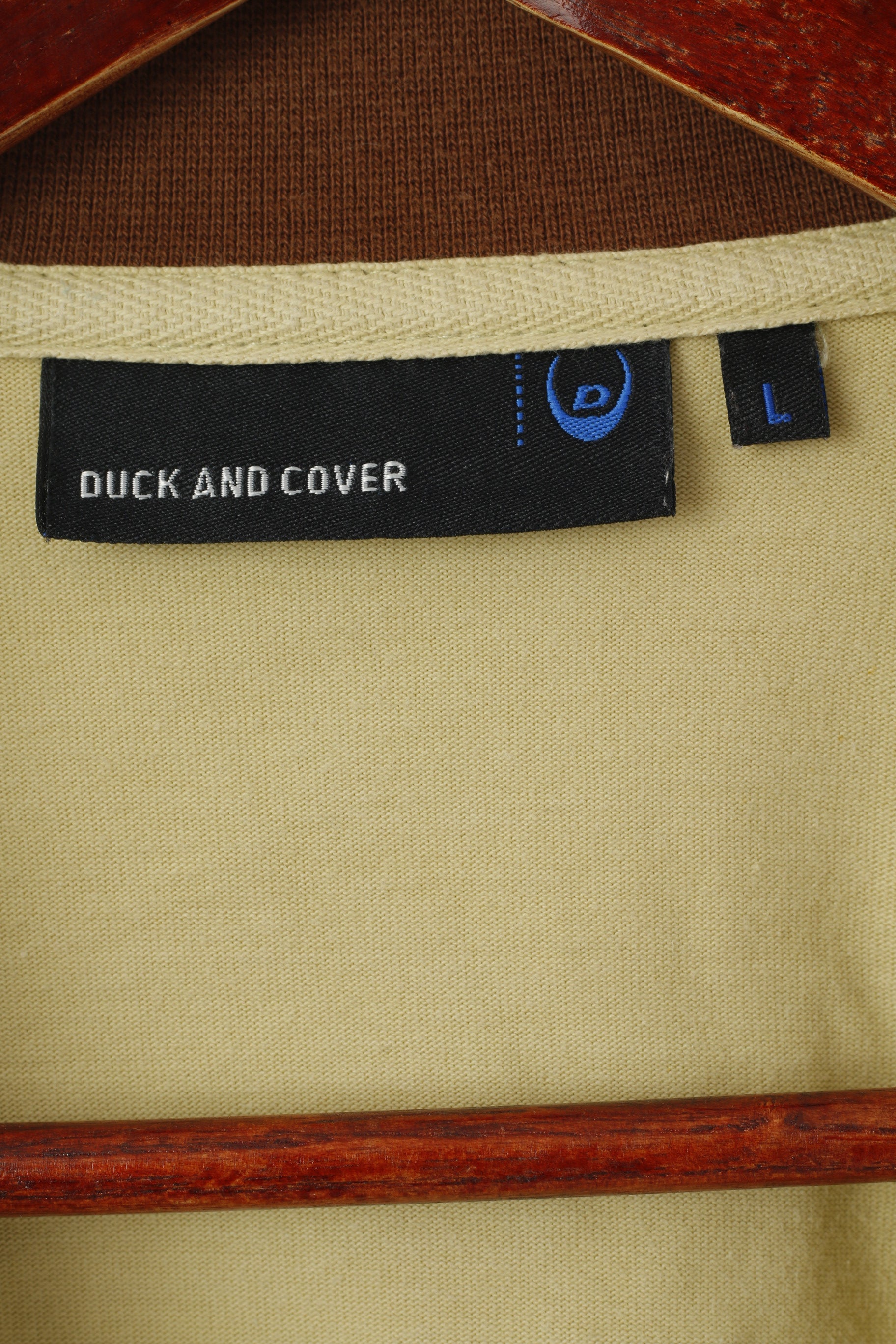Duck And Cover Men L (S) Sweatshirt Beige Vintage Cotton Rollin Tours Top