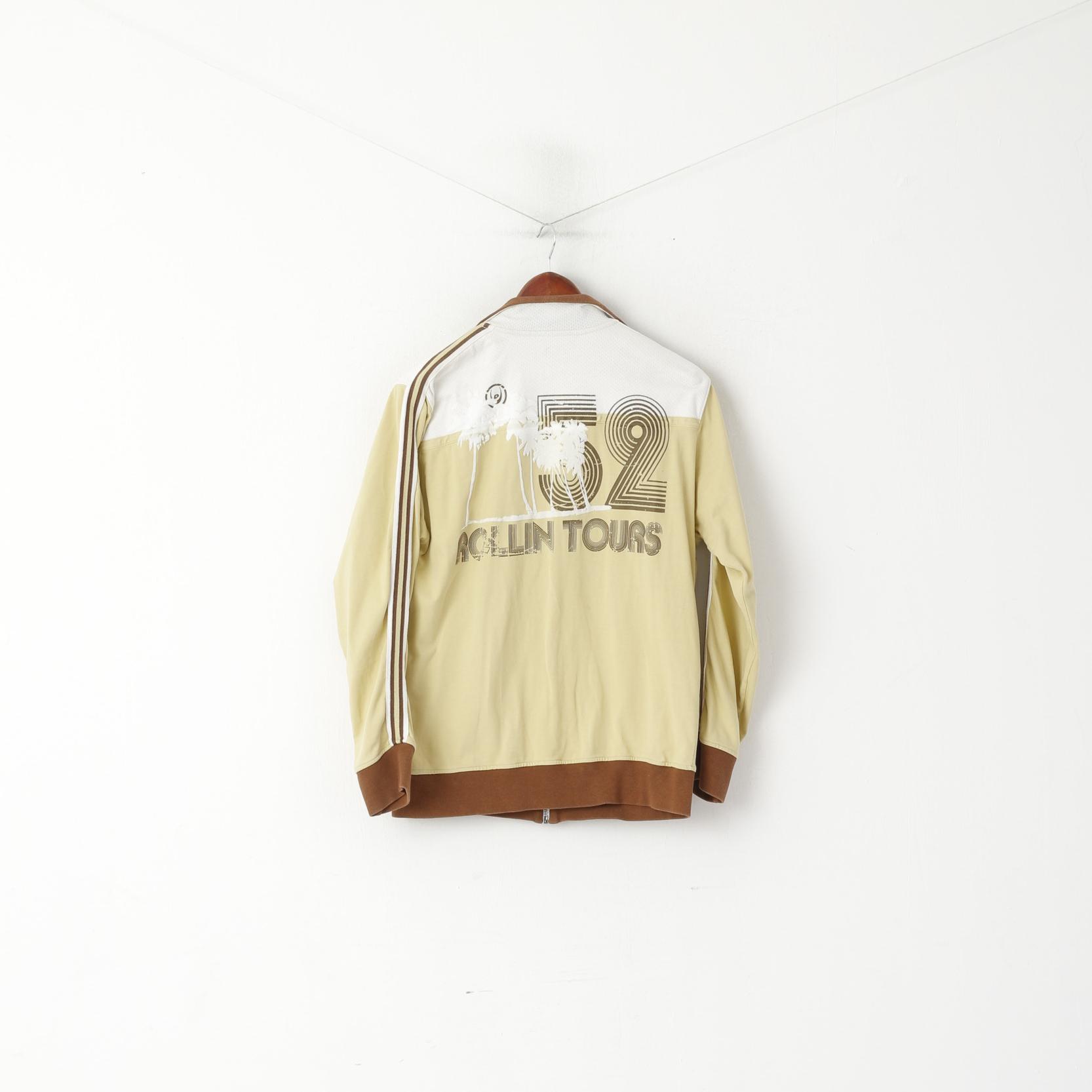 Duck And Cover Men L (S) Sweatshirt Beige Vintage Cotton Rollin Tours Top