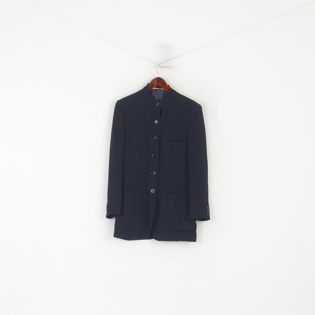 Sartoria Del Borgo Donna 42 S Blazer Navy Viscosa Giacca Vintage Made In Italy