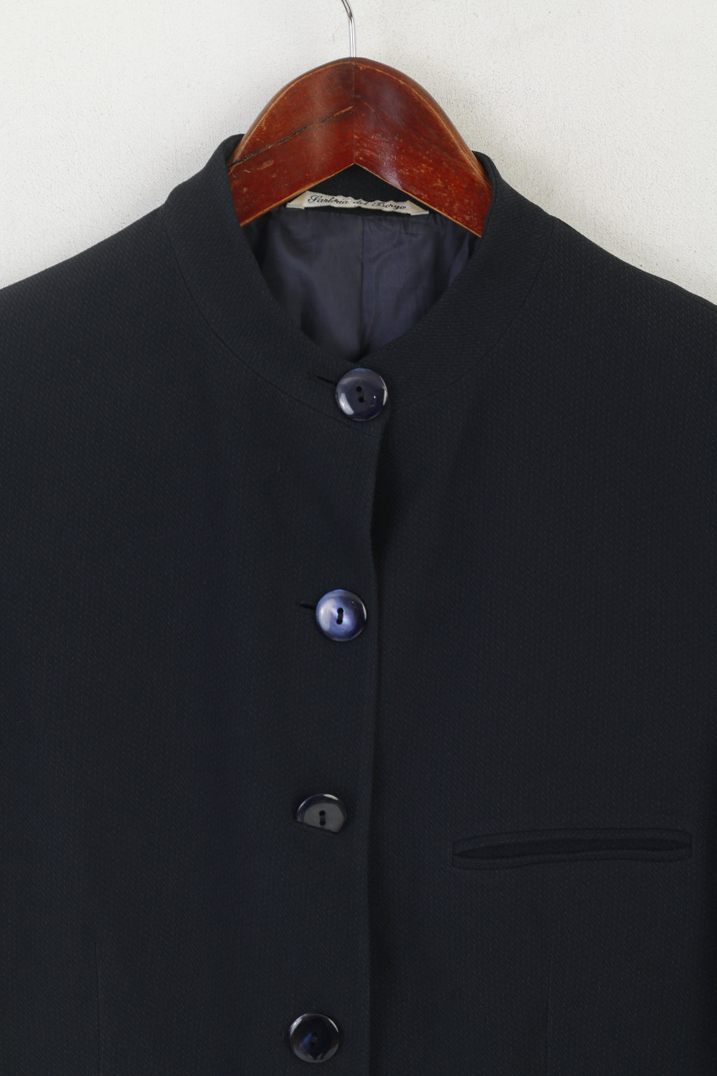 Sartoria Del Borgo Donna 42 S Blazer Navy Viscosa Giacca Vintage Made In Italy