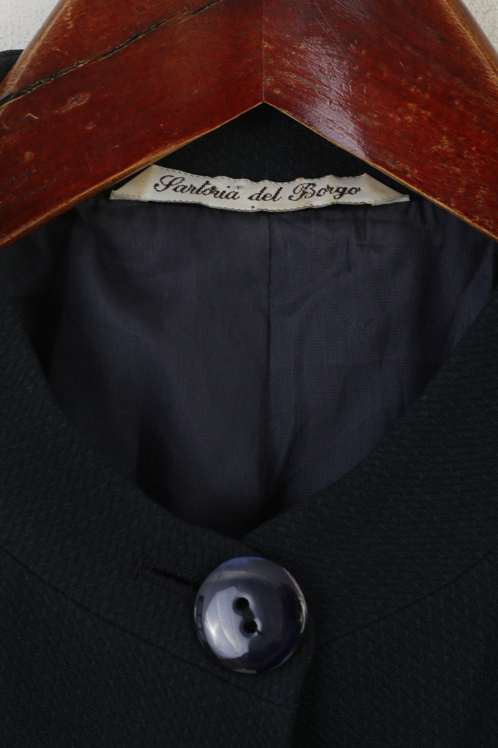 Sartoria Del Borgo Donna 42 S Blazer Navy Viscosa Giacca Vintage Made In Italy