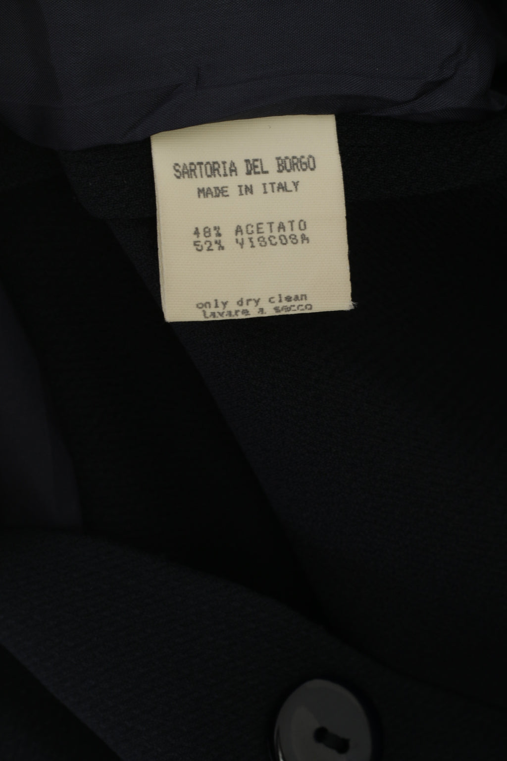 Sartoria Del Borgo Donna 42 S Blazer Navy Viscosa Giacca Vintage Made In Italy