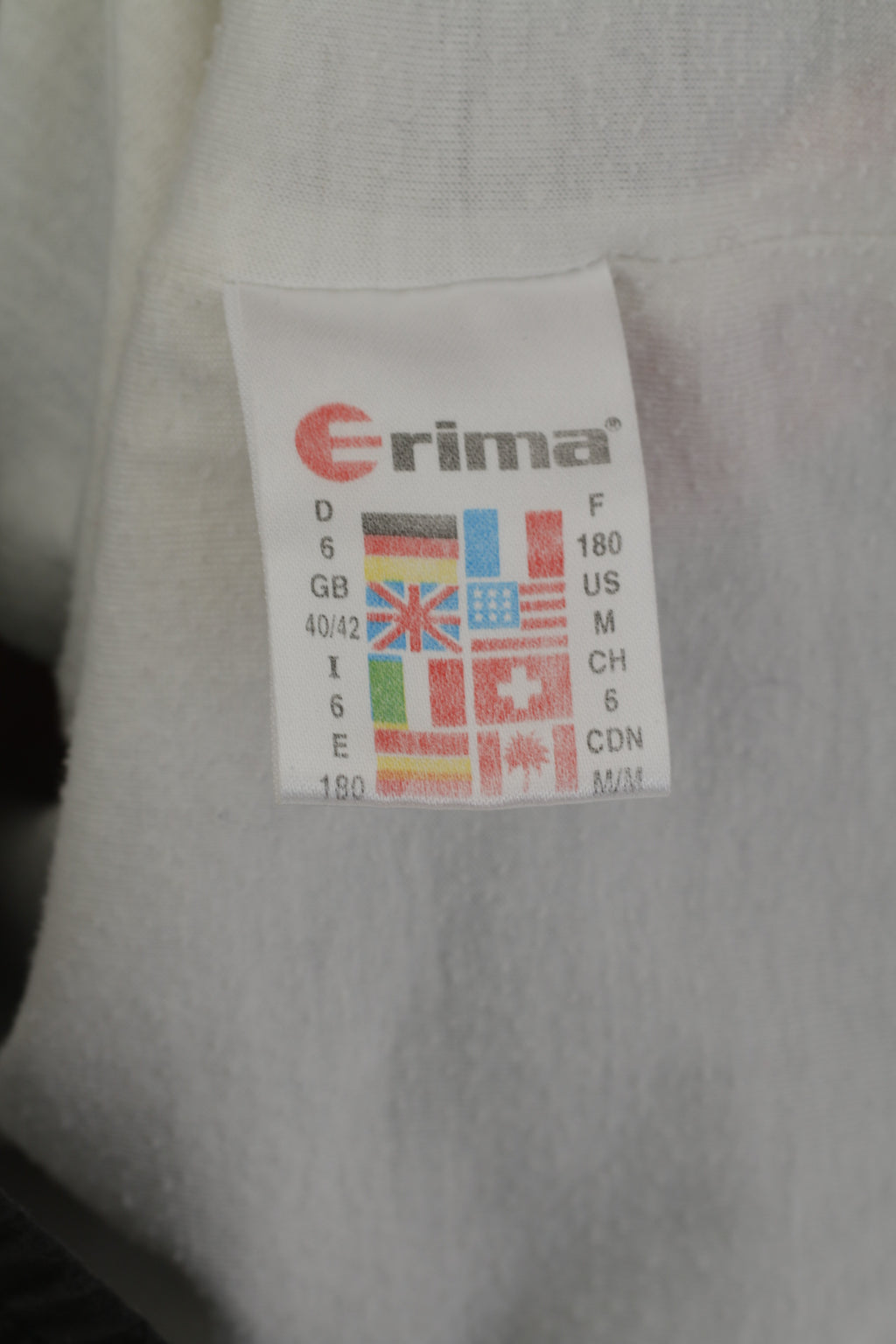 Erima Men 40/42 M Jacket Red Black Vintage Sportswear Cotton Full Zip Track Top