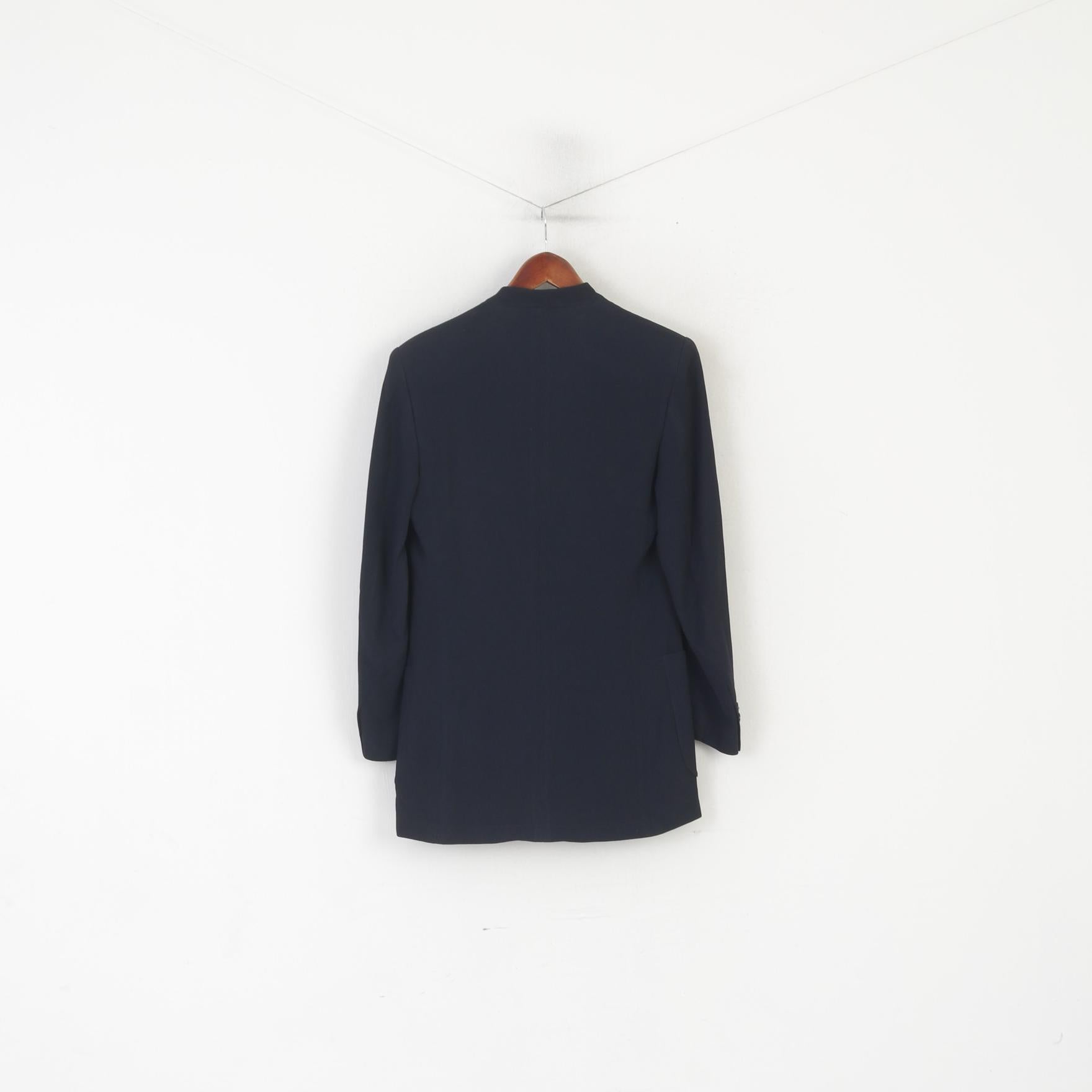 Sartoria Del Borgo Donna 42 S Blazer Navy Viscosa Giacca Vintage Made In Italy